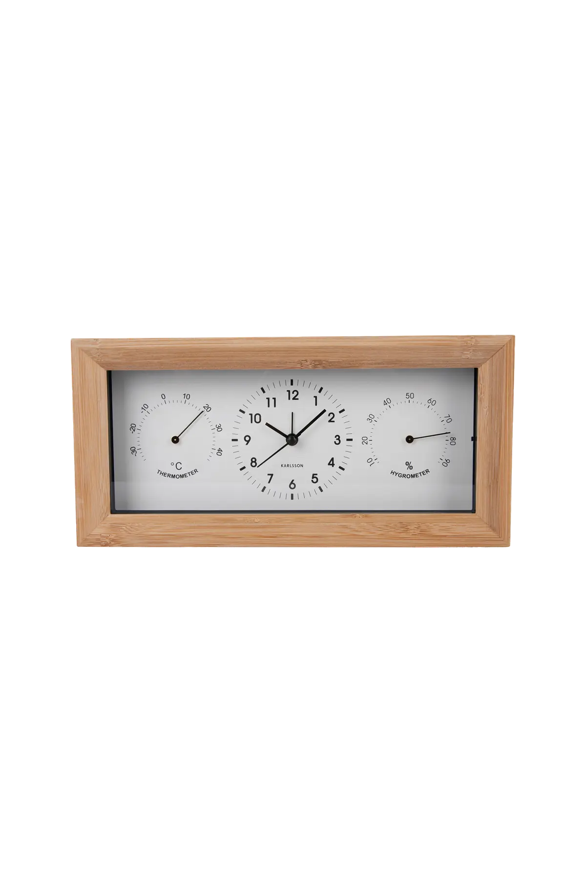 Alarmklokke Neat Rectangle Hvit