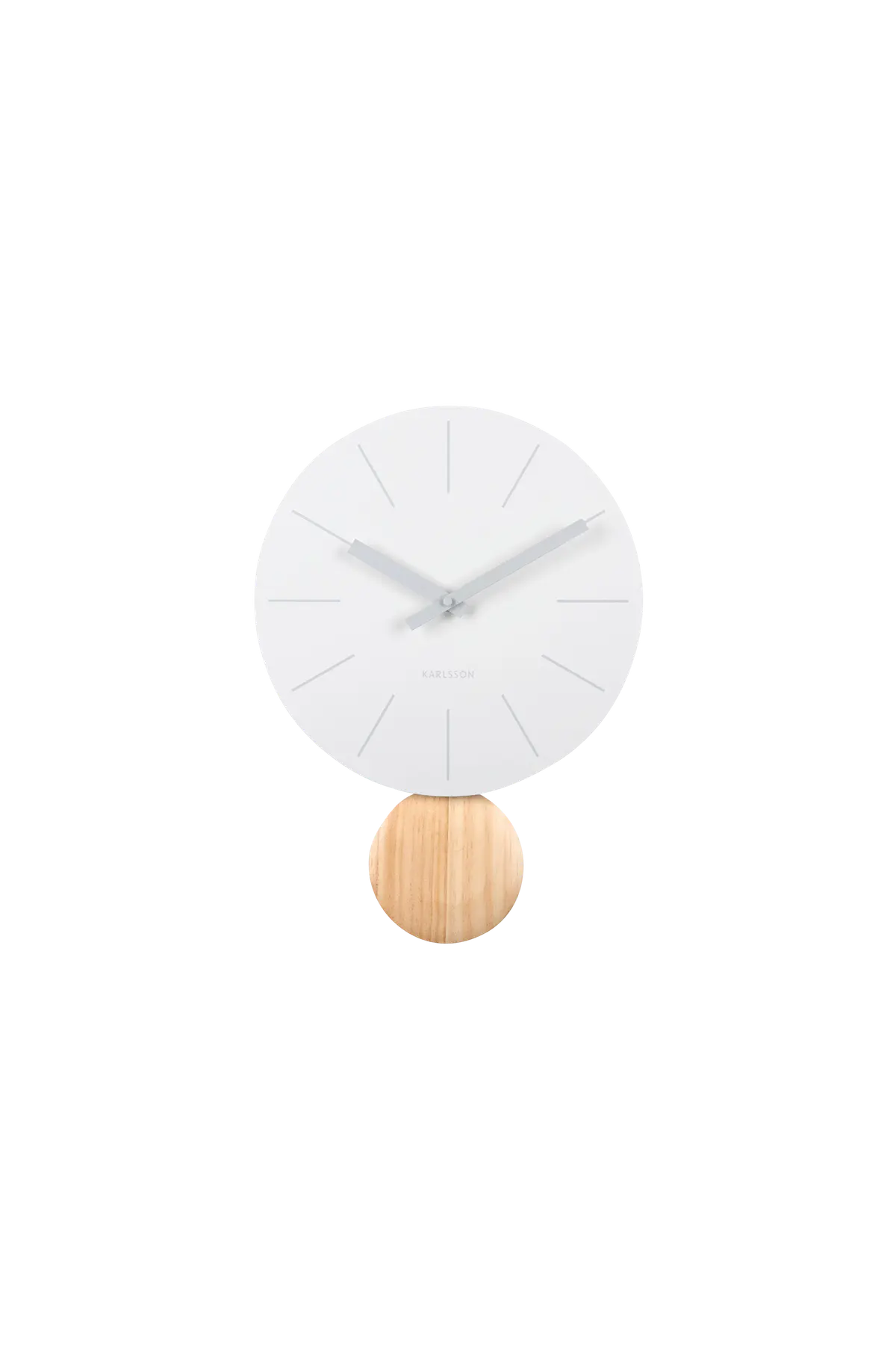 Veggklokke Arlo Pendulum hvit