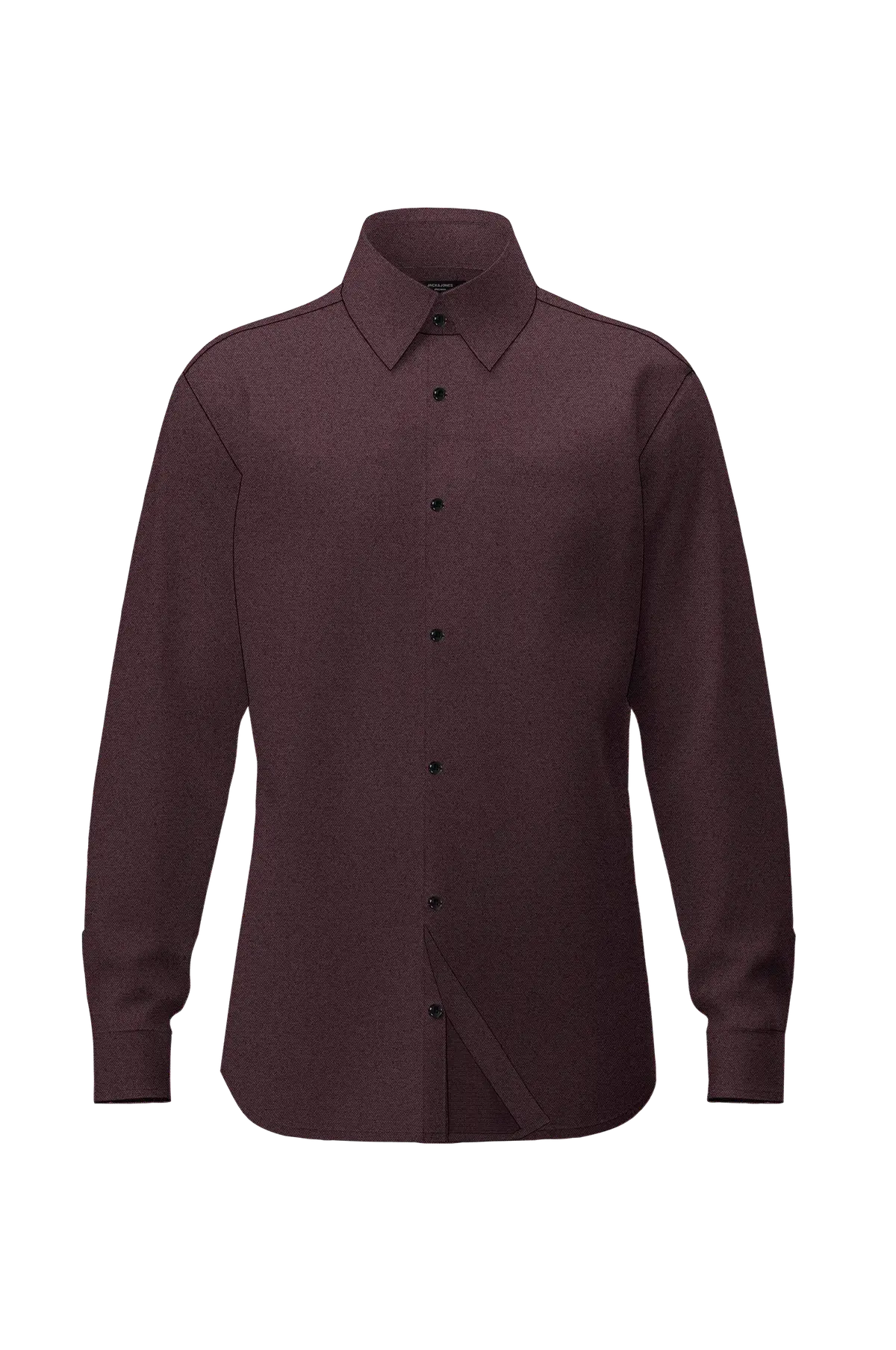 Skjorte jprBlaparker Melange L/S Shirt BF S Winetasting