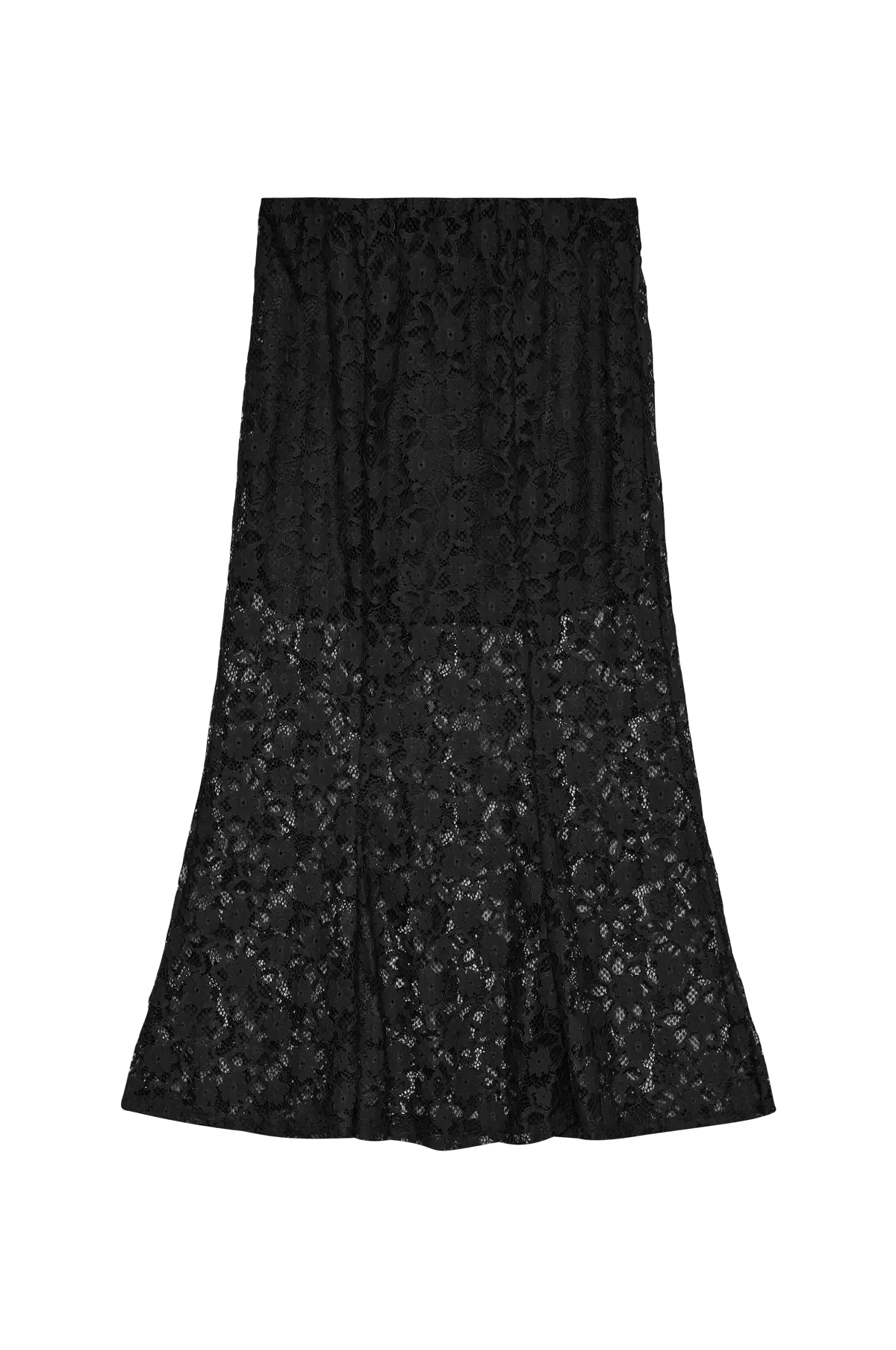 Maxi skjørt vmMeta Lace HW Ankle Black