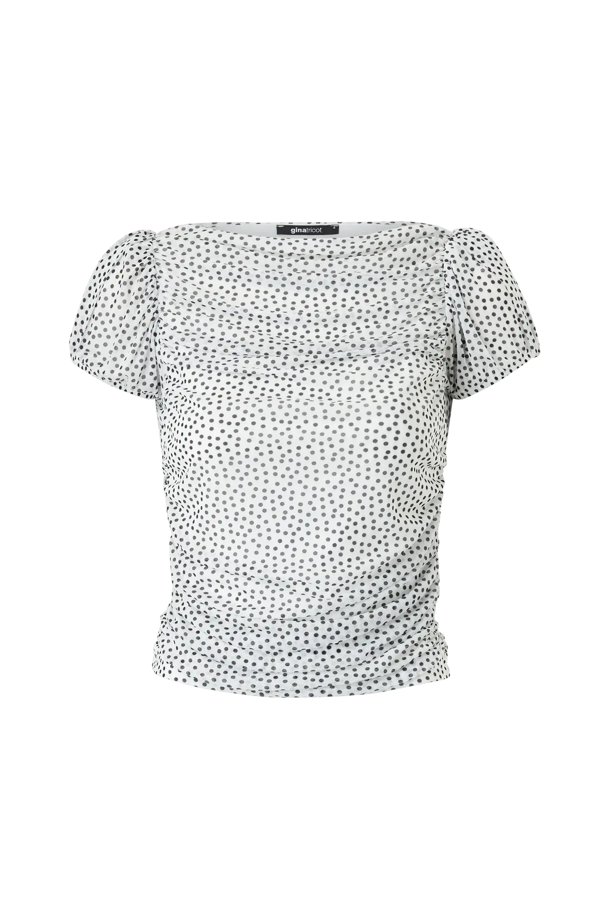 Topp Puff Sleeve Mesh Dot aop (9508)