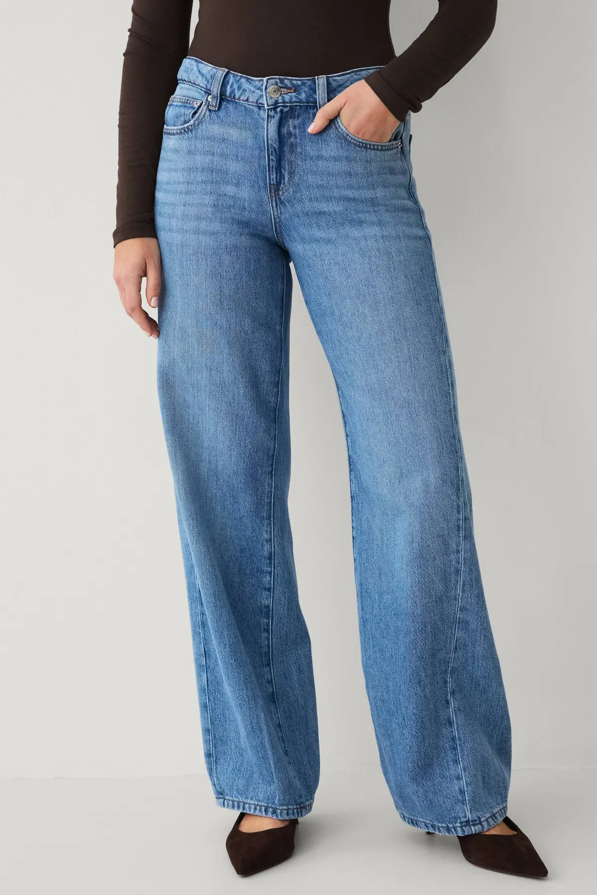 Jeans Low Wide Blue