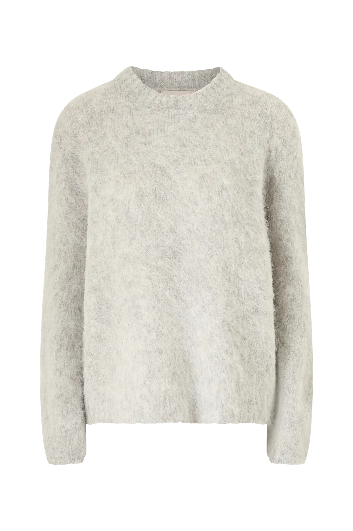 Pullover Hairy Knit Classic Sweater 040 - Grey Melange