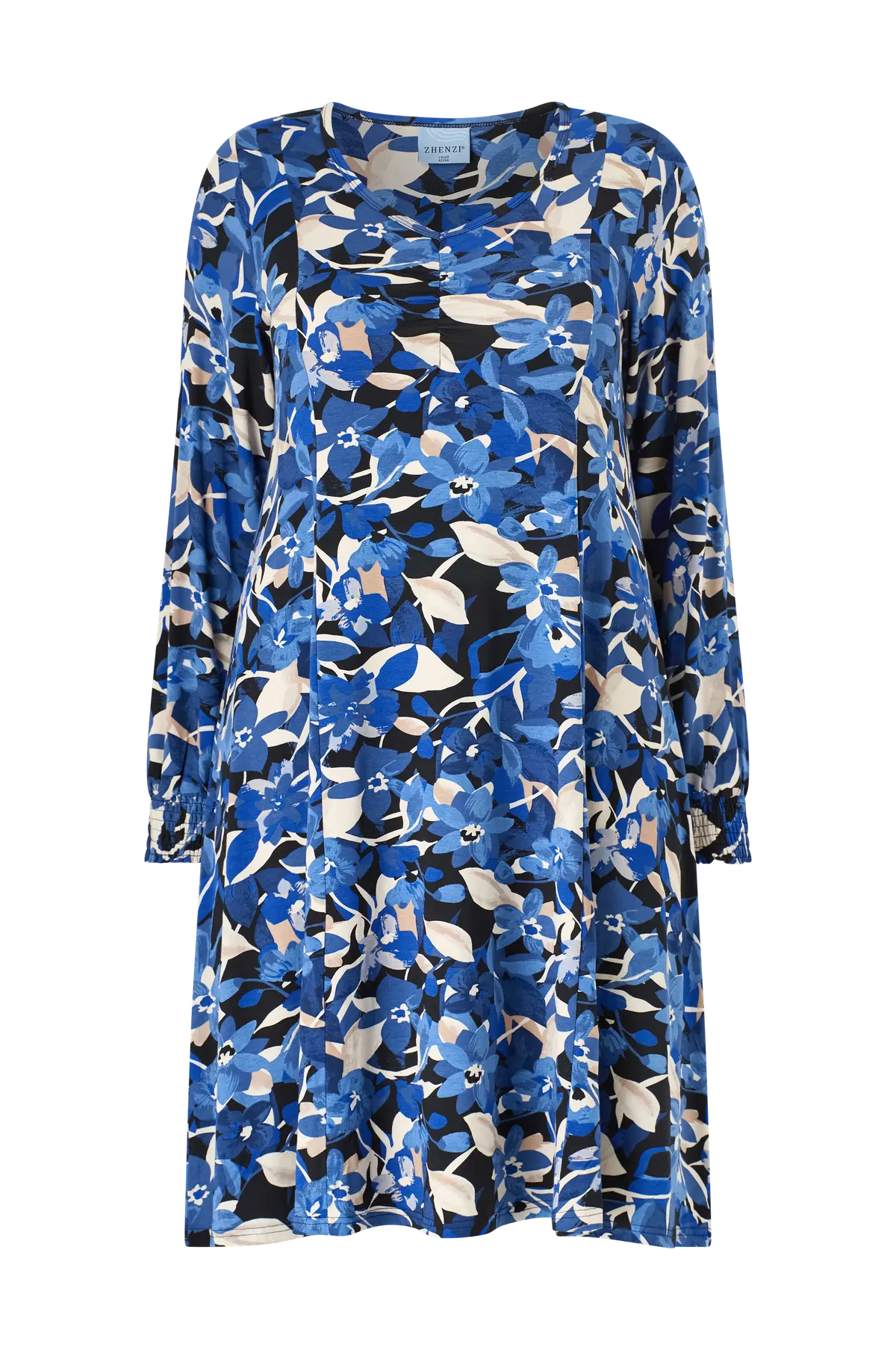 Kjole Zh-saki 1026-dress L/s True blue