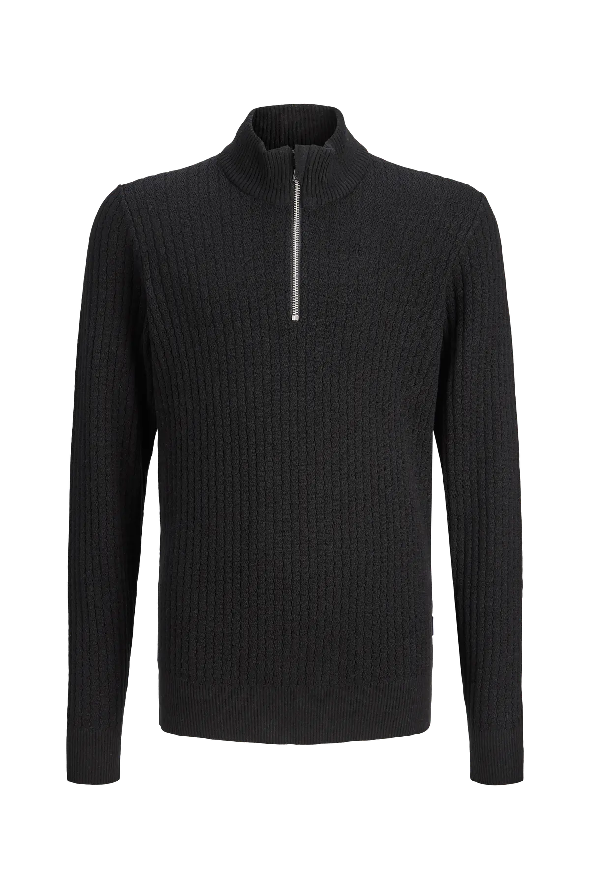 Polohals jprBlubarkley Knit Half Zip Jnr Black
