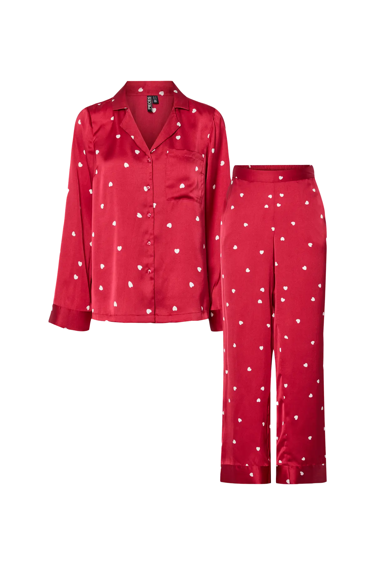 Pysjsett pcjYtte Xmas Satin Savvy red