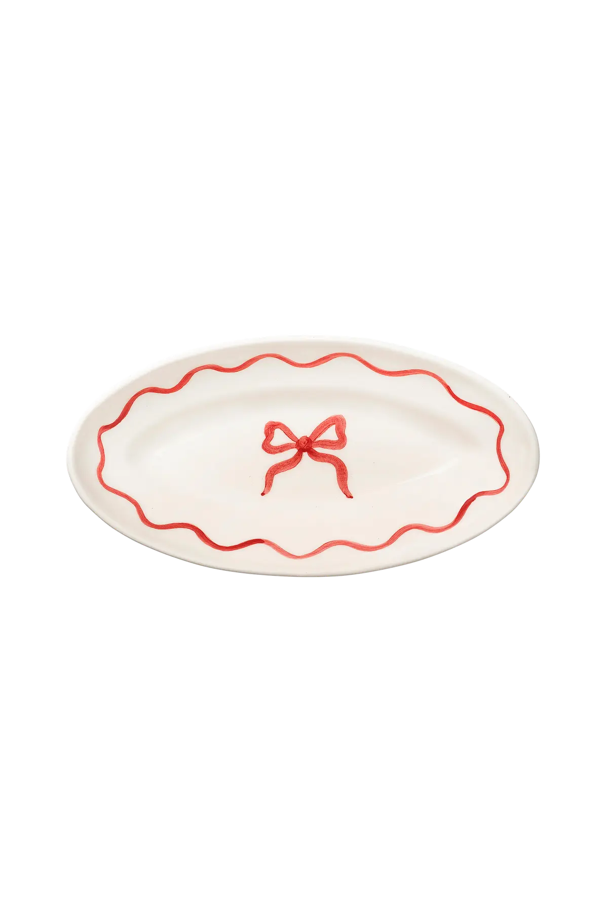 Liten serveringstallerken Bow 26 cm Burgunder