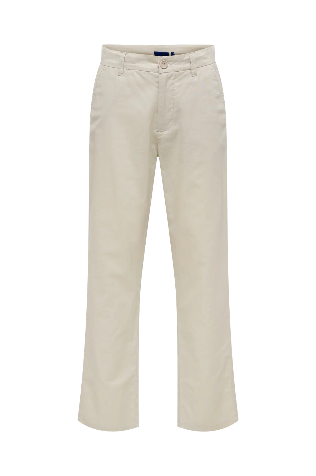 Chinos osjLinus Straight Linen 0580 Silver lining