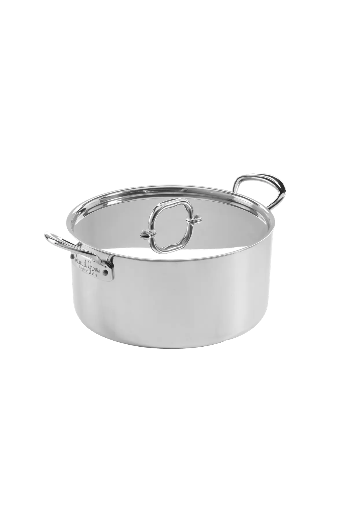 Gryte med lokk 5 l Rustfritt stål