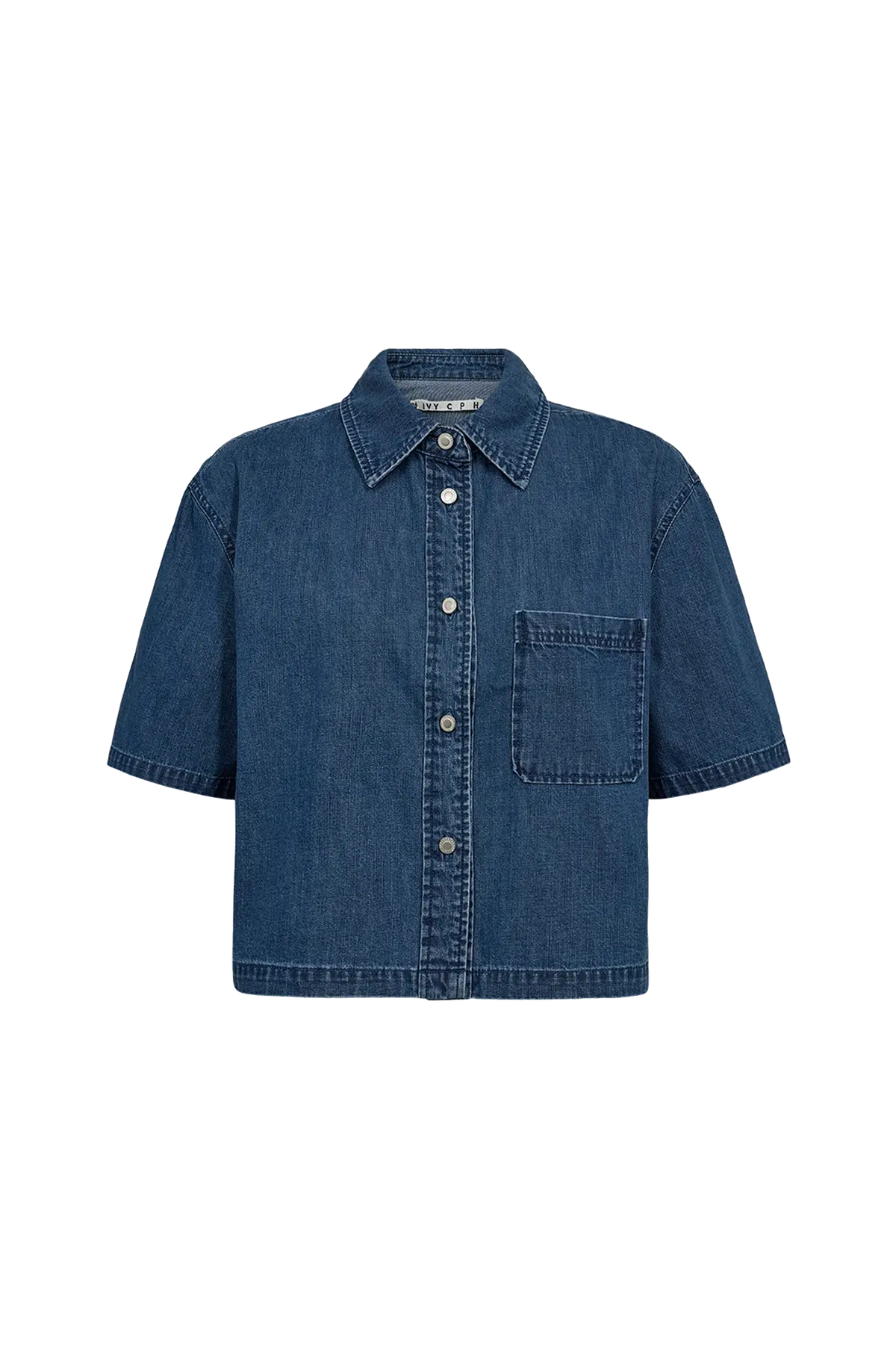 Denimskjorte Ivy-malika Uta Oversize Shirt Mid 513 mid blue denim