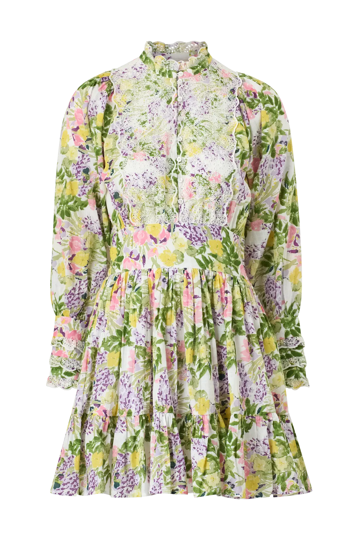 Kjole Cotton Slub Mini Dress 603 - summer lilacs