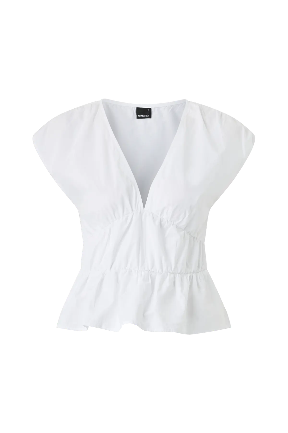 Bluse Peplum Top White (1000)