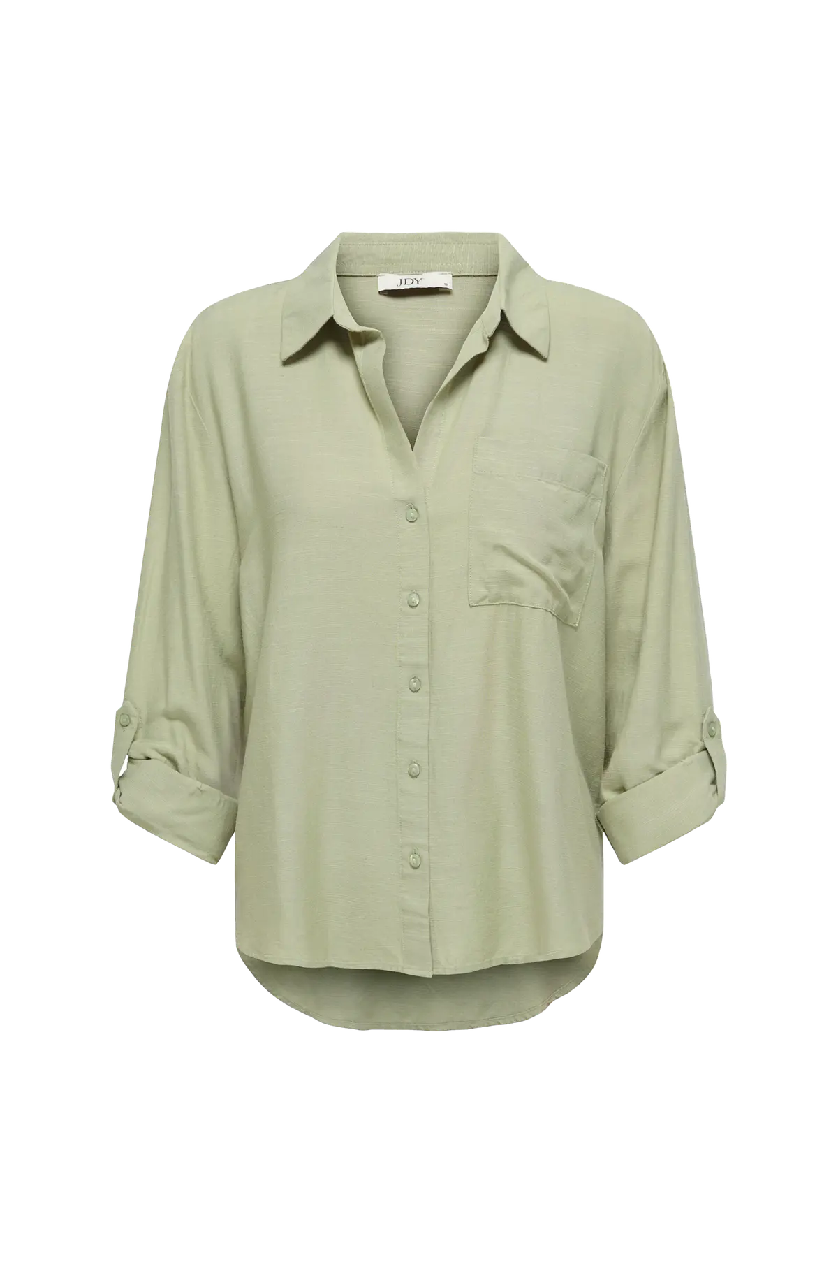 Skjorte jdyCaya Linen Loose L/S Wvn N Laurel oak