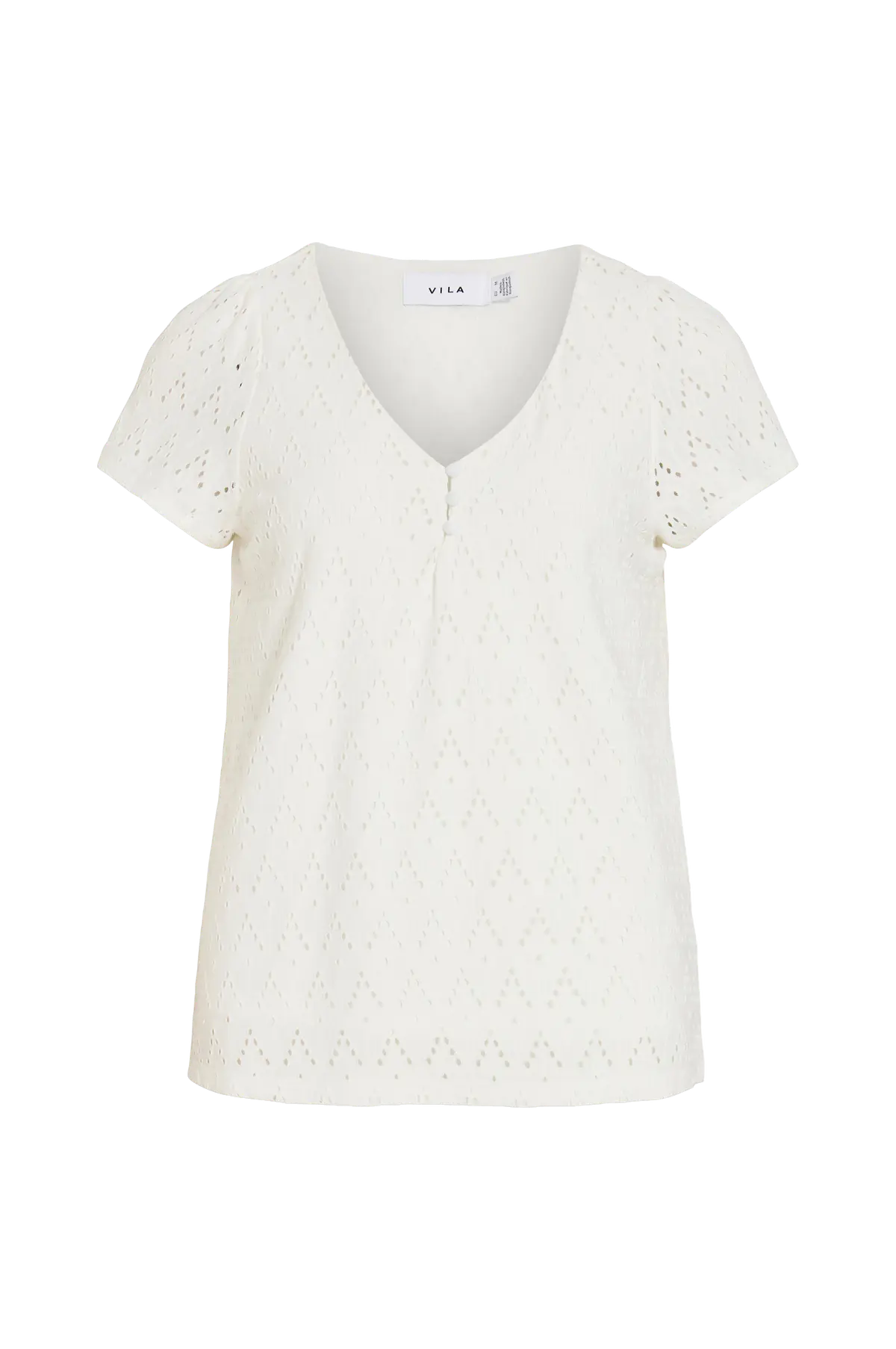 Topp viAmalina V-neck S/S Top Snow white