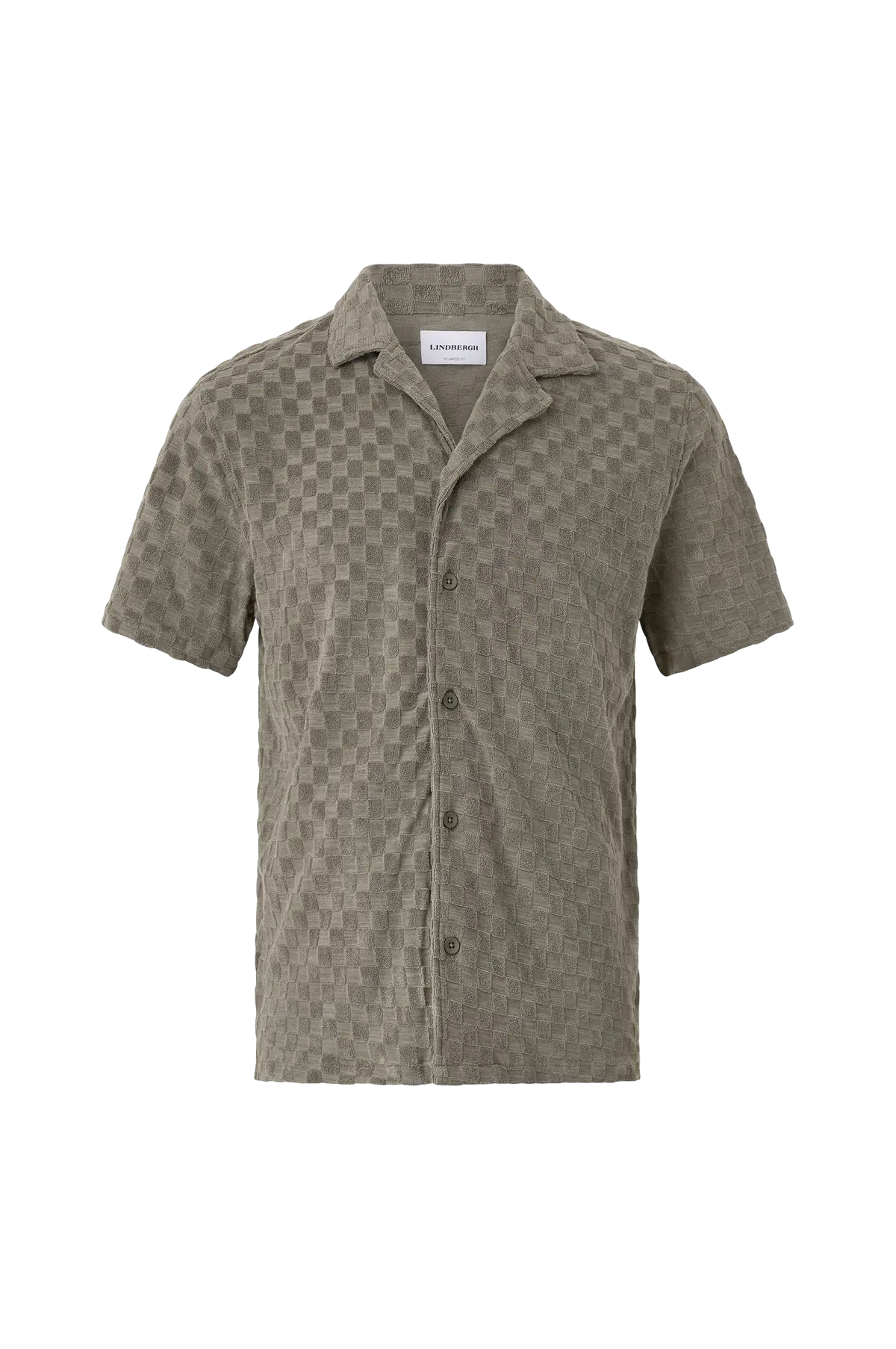 Skjorte Checkered Towel Resort Shirt Dk stone