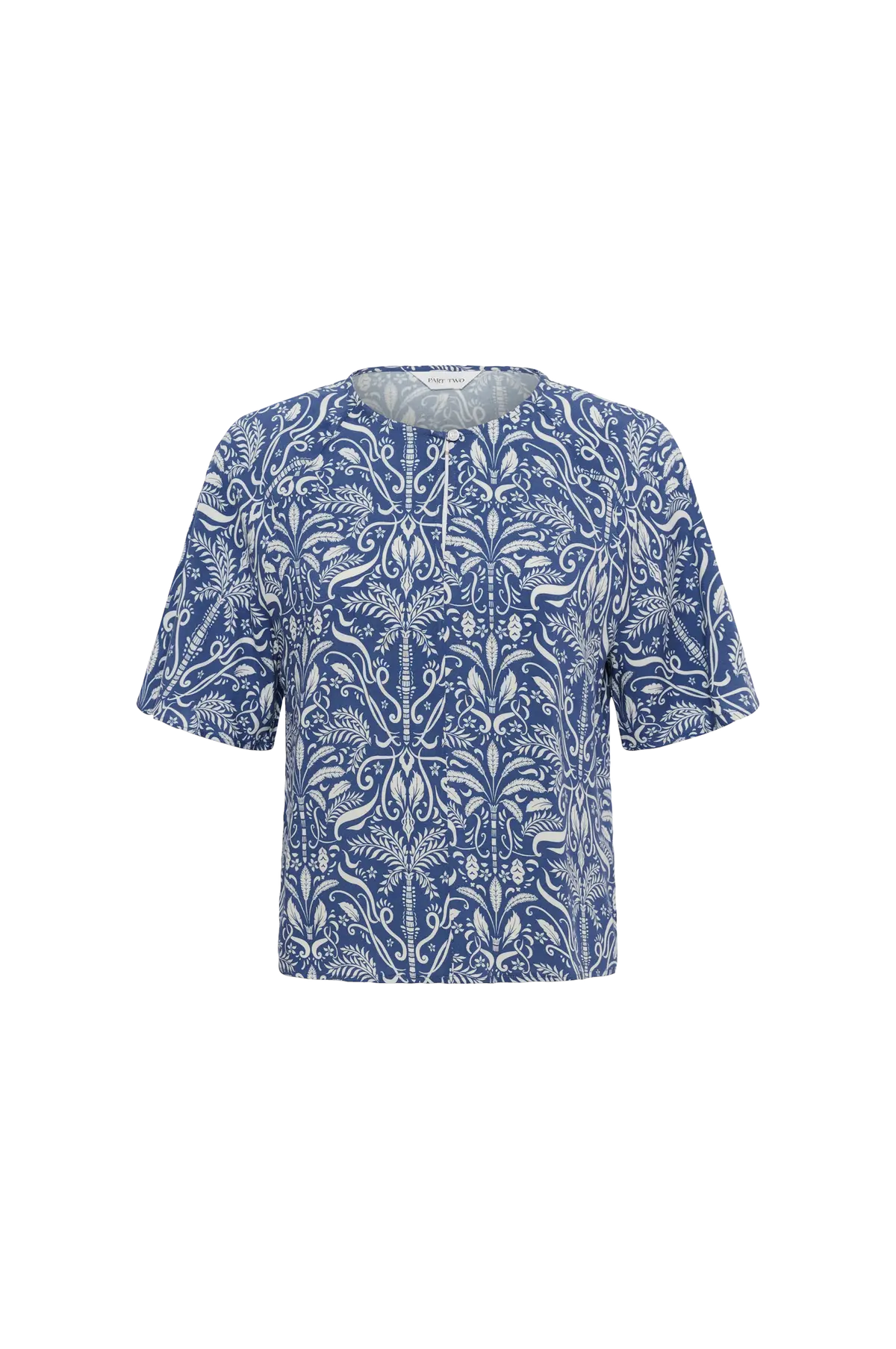 Bluse BertelinePW BL Blue block print