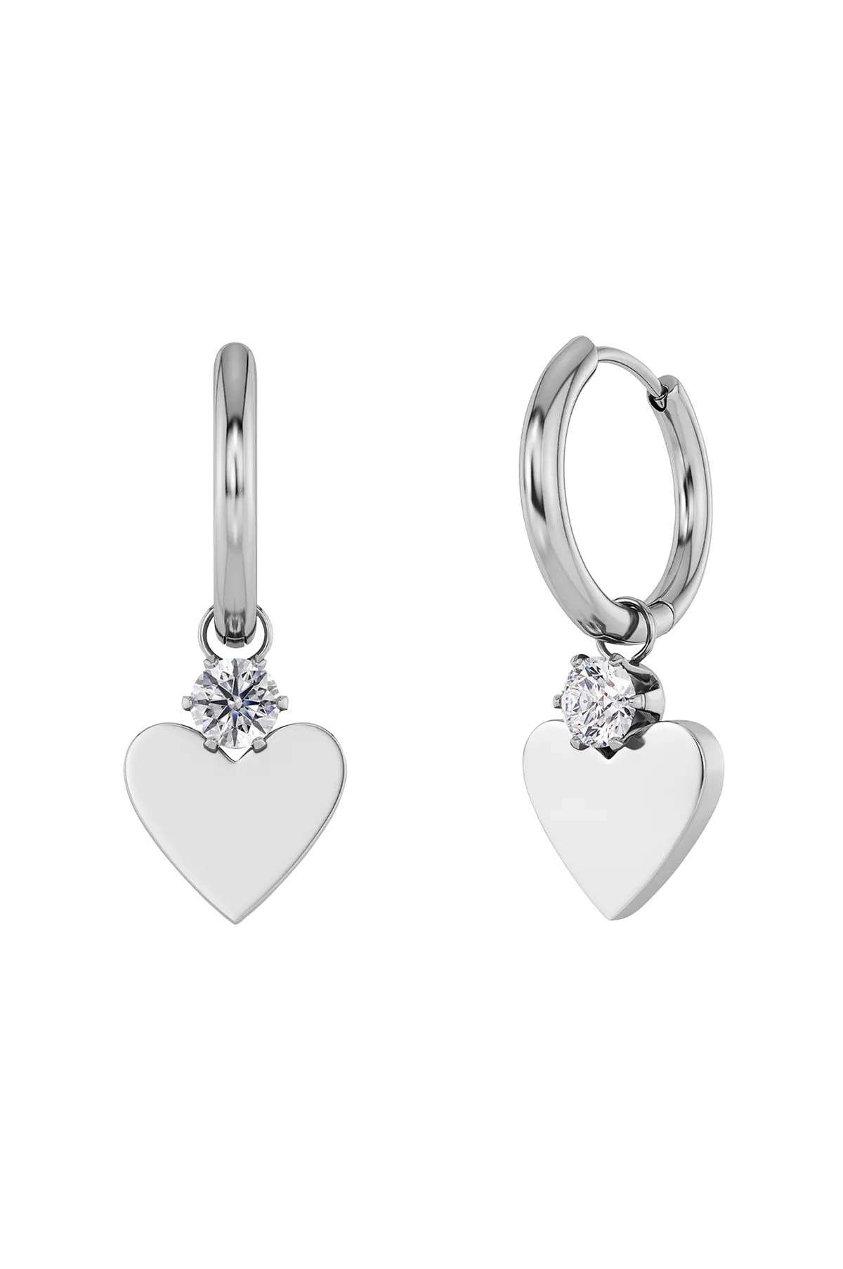 Øreringer Love Spark Hoops Steel Steel