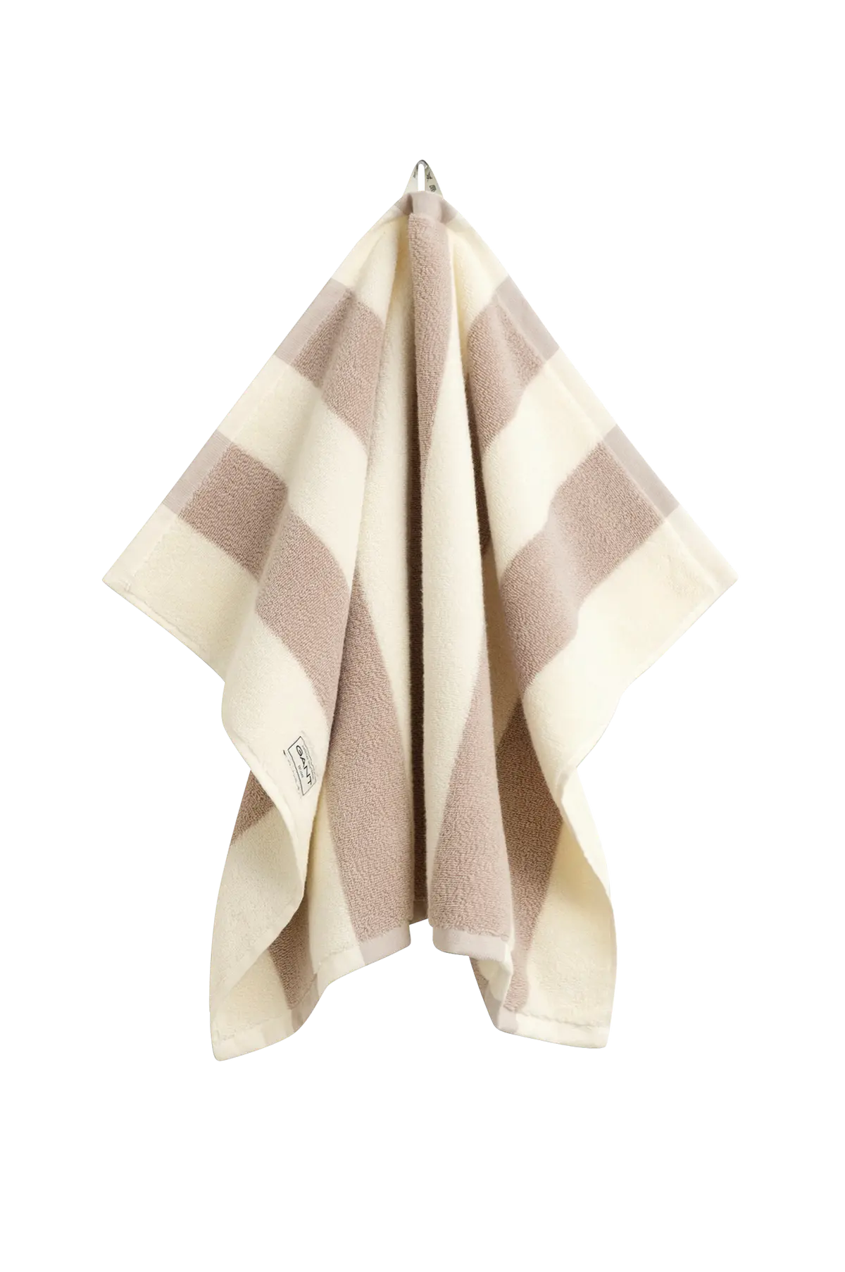 Håndkle Stripe Silver Sand