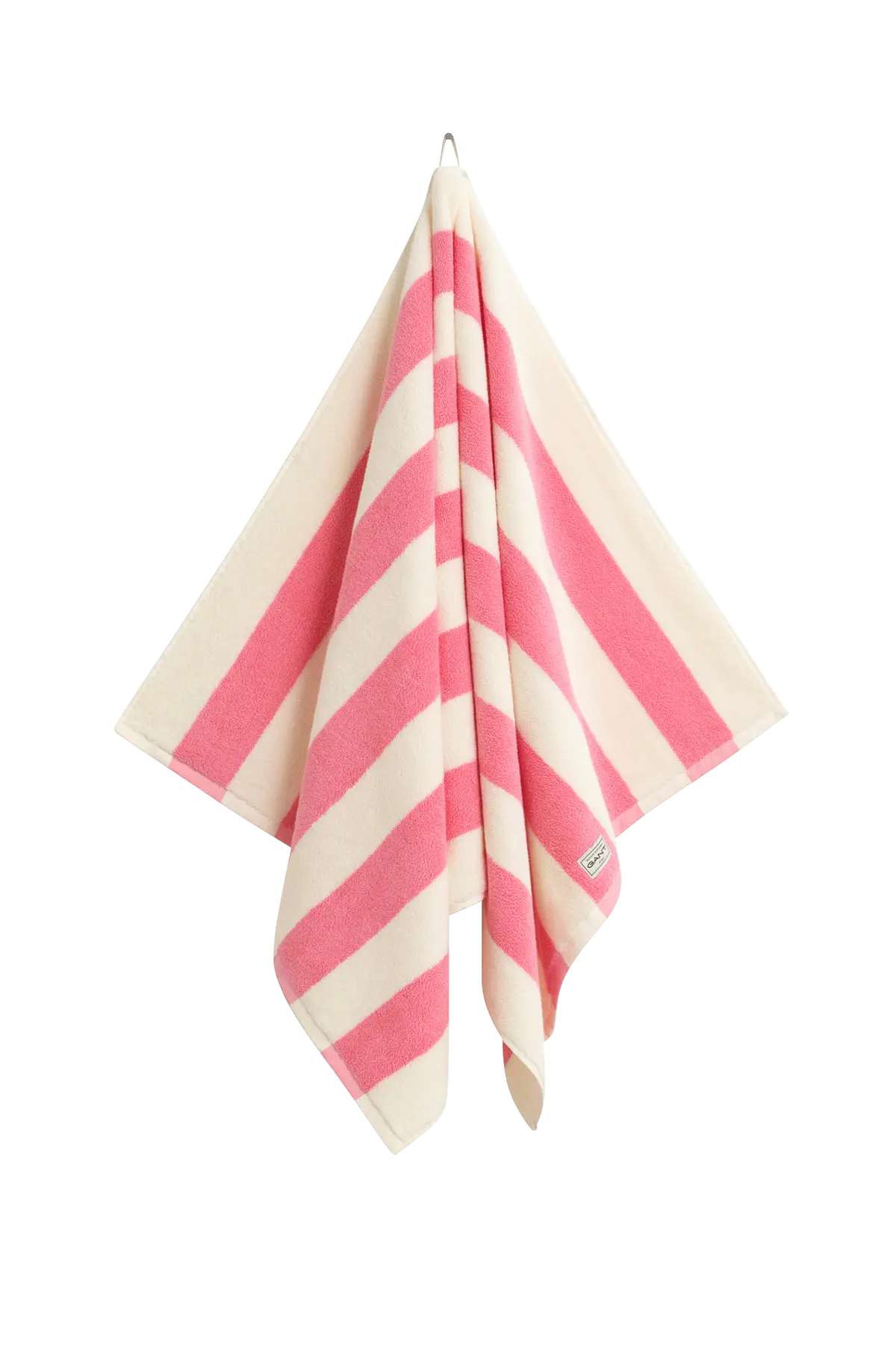 Håndkle Stripe Washed Pink