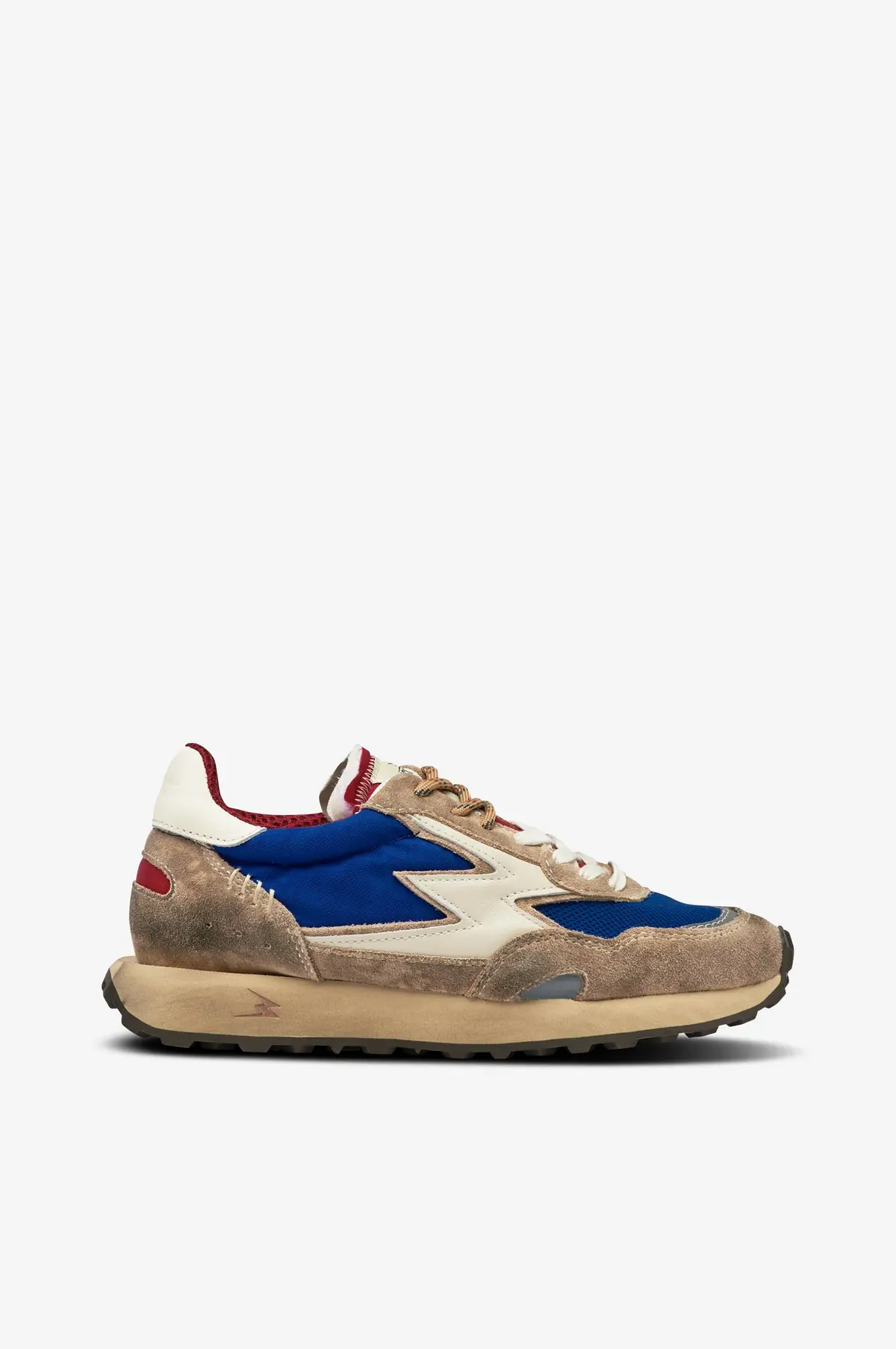 Joggesko Hype Royal Blue Nylon Sand Washed Suede Off White And Burgundy Details Hype royal blue nylon sand washed suede off white and burgundy details