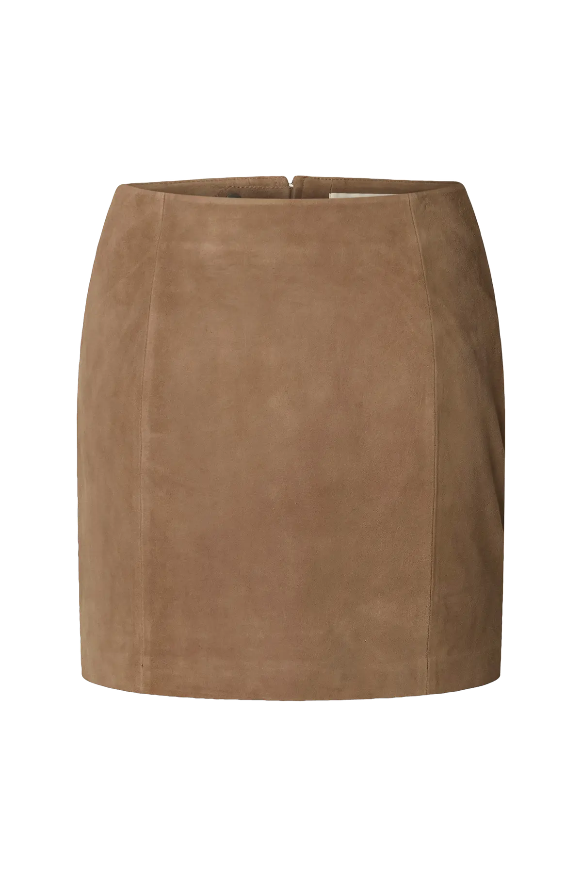 Semsket skjørt slfSuri HW Suede Mini Portabella