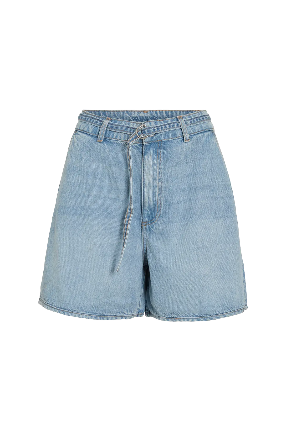 Jeans-shorts viKiki HW Belt Denim Light blue denim