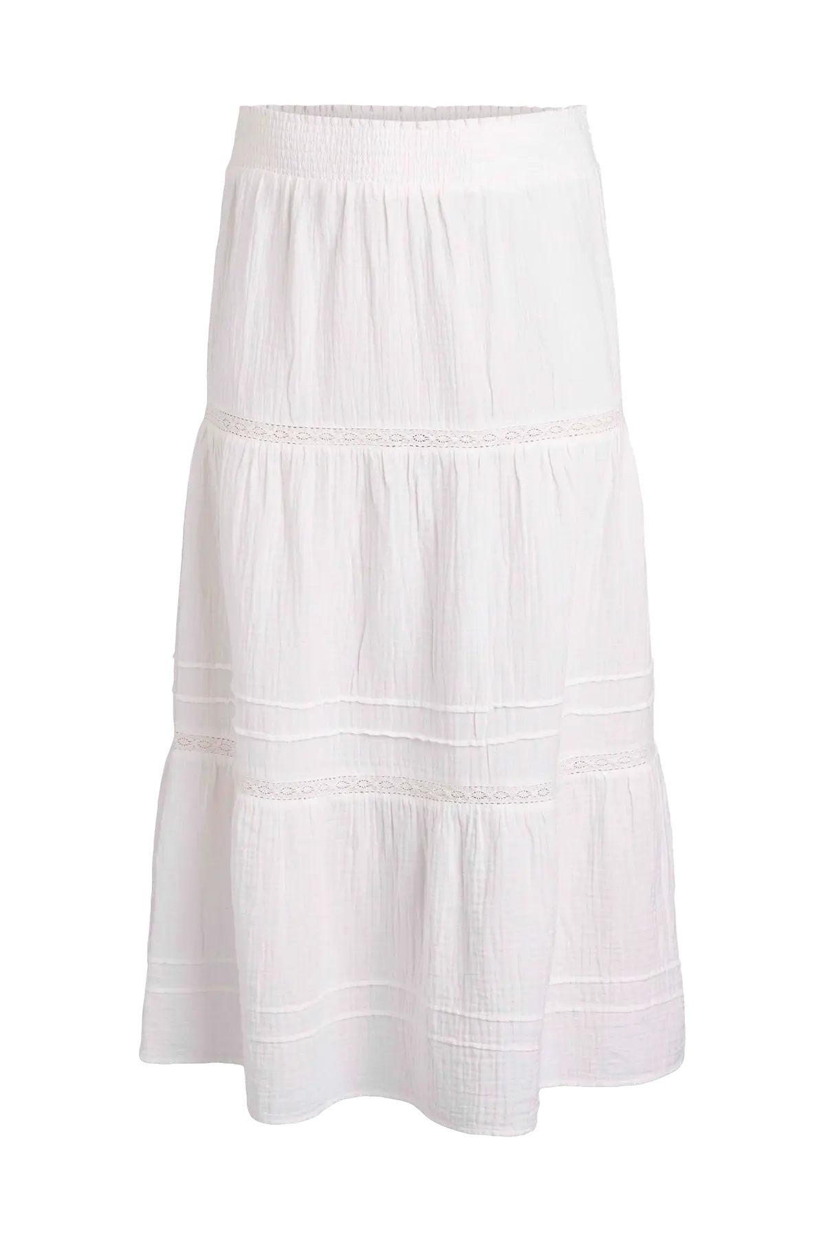 Skjørt vVivu Midi Bright white