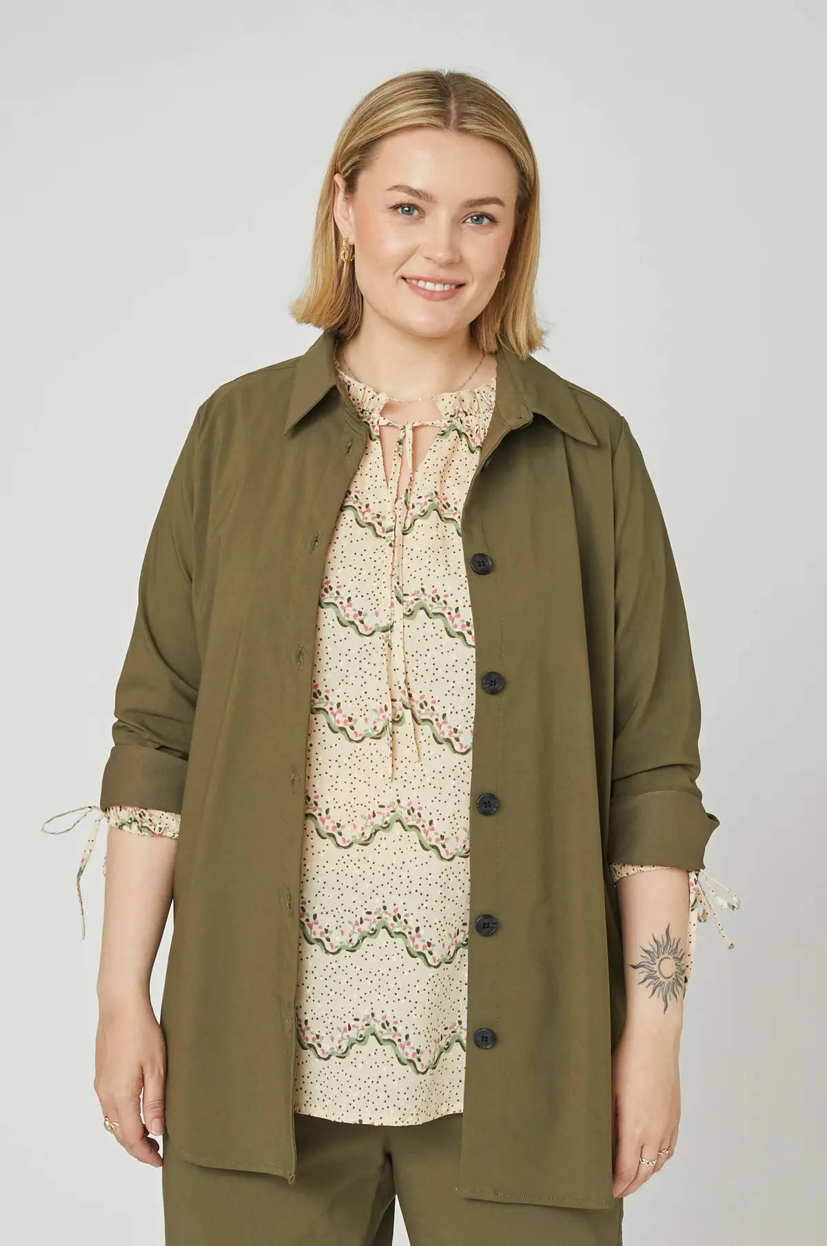 Skjorte adFrederikka 3506 khaki green