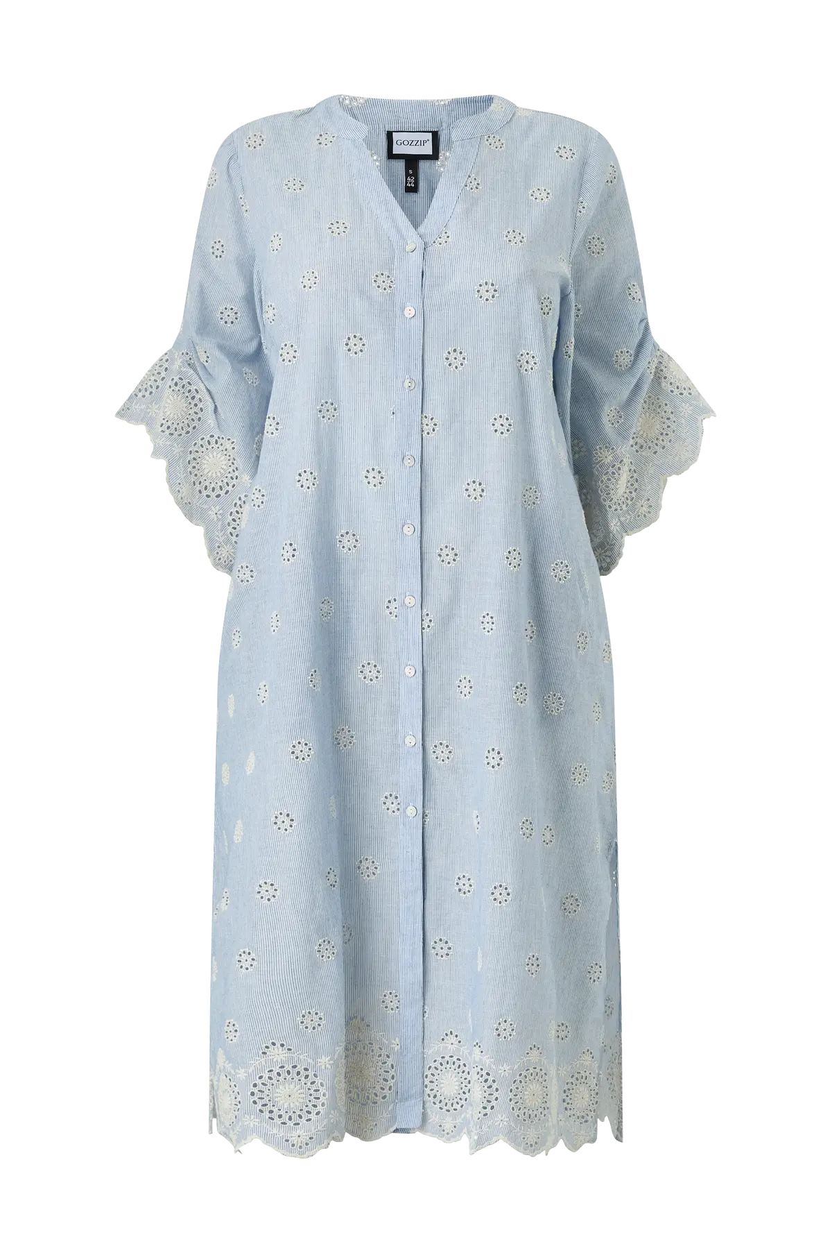 Kjole gLucia Blue/off-white strip
