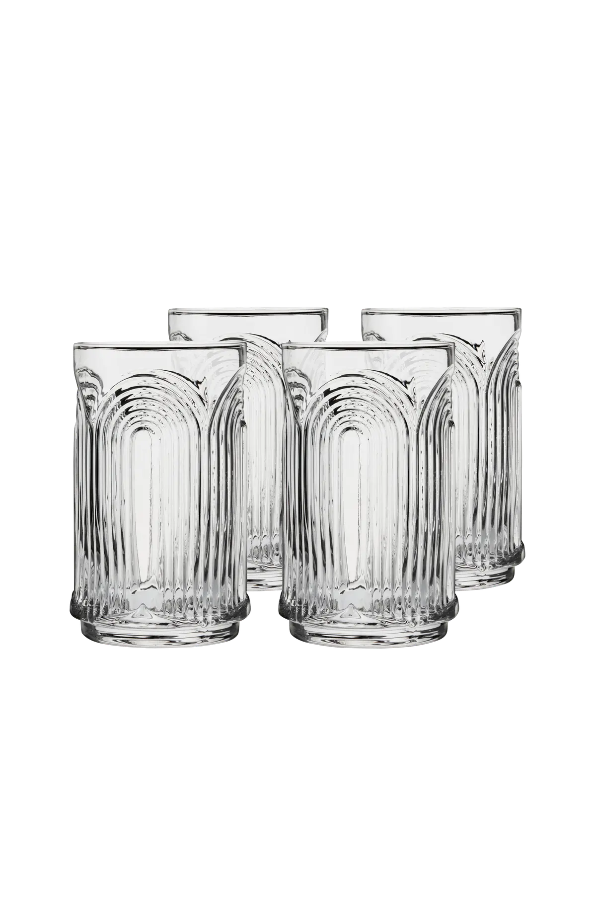 Deco Beau Crystal Highball-glass Viski® i krystall Gjennomsiktig