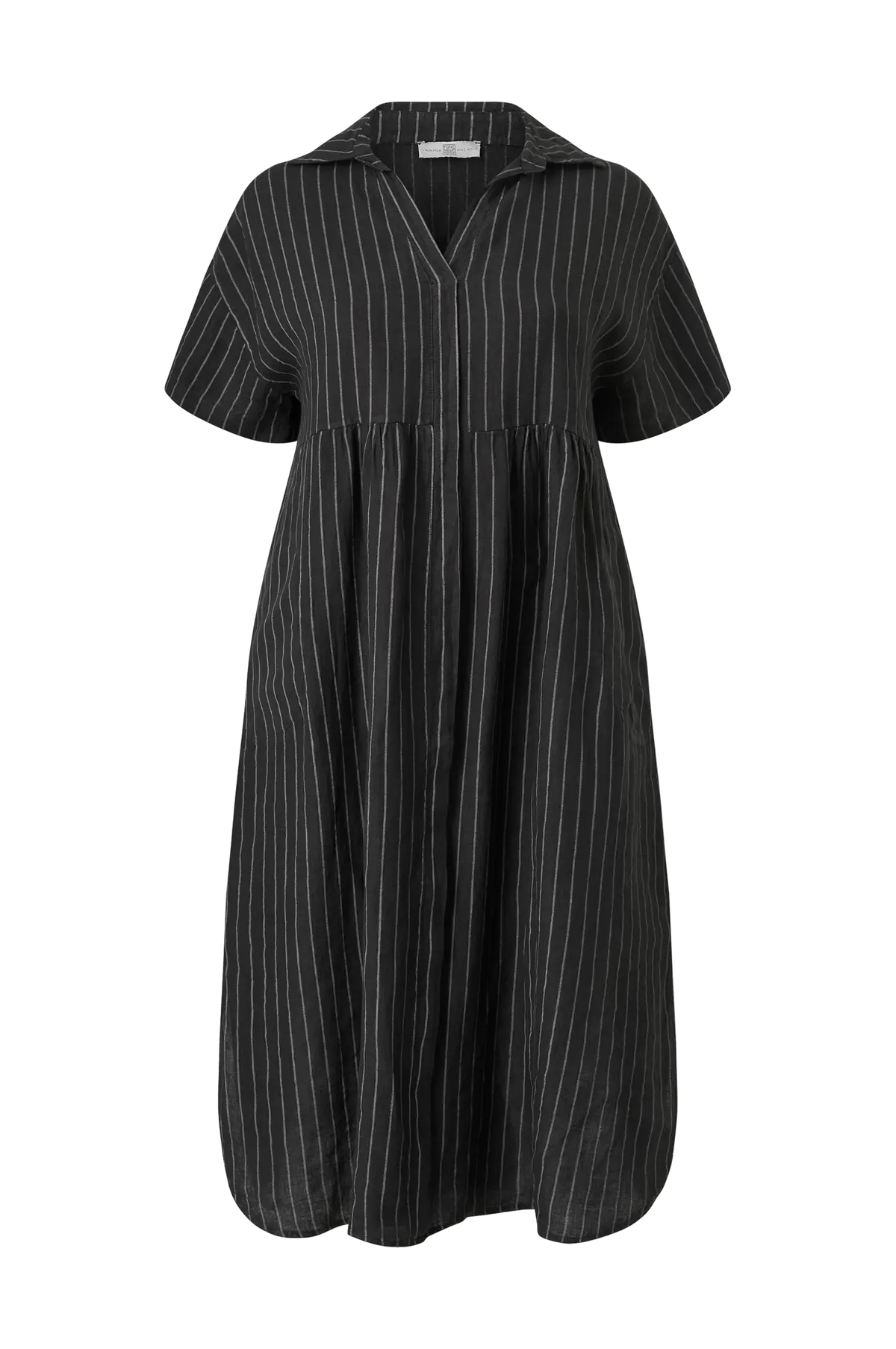 Kjole i lin 9999 black