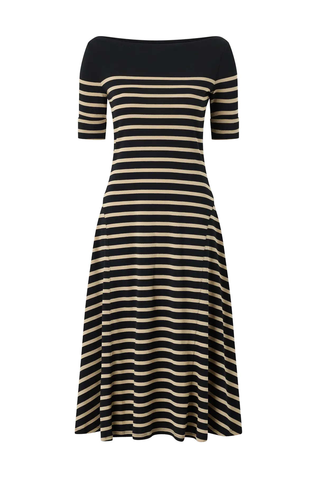Kjole Cotton Baby 1x1-knt- Black/birch tan