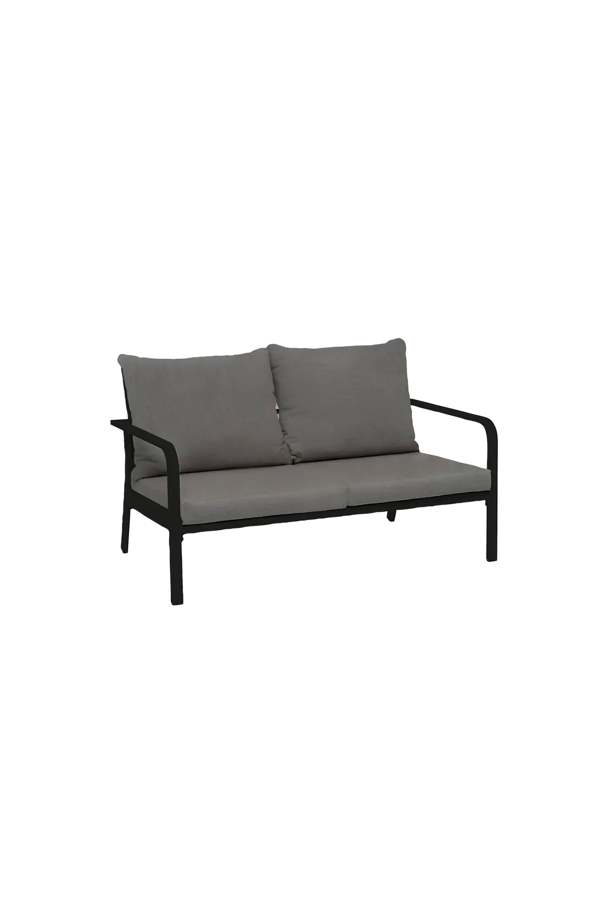 2-seters sofa Hånger Svart ramme Puter grå-beige