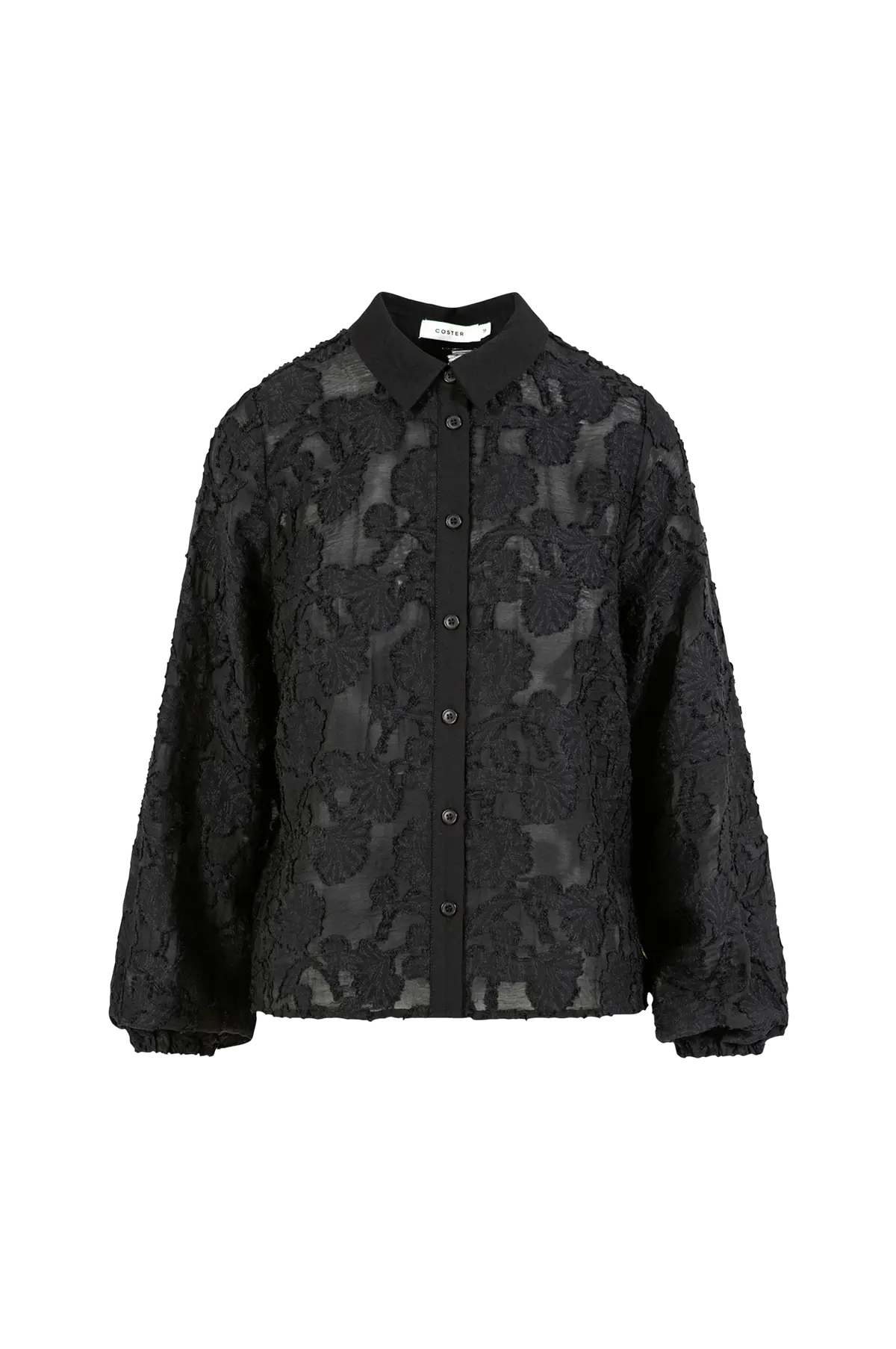 Bluse Flower structure shirt Black - 100