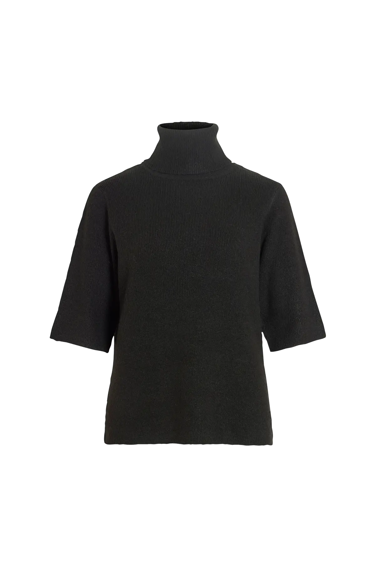 Genser Vilolo S/S Rollneck Knit Top/Ka Black