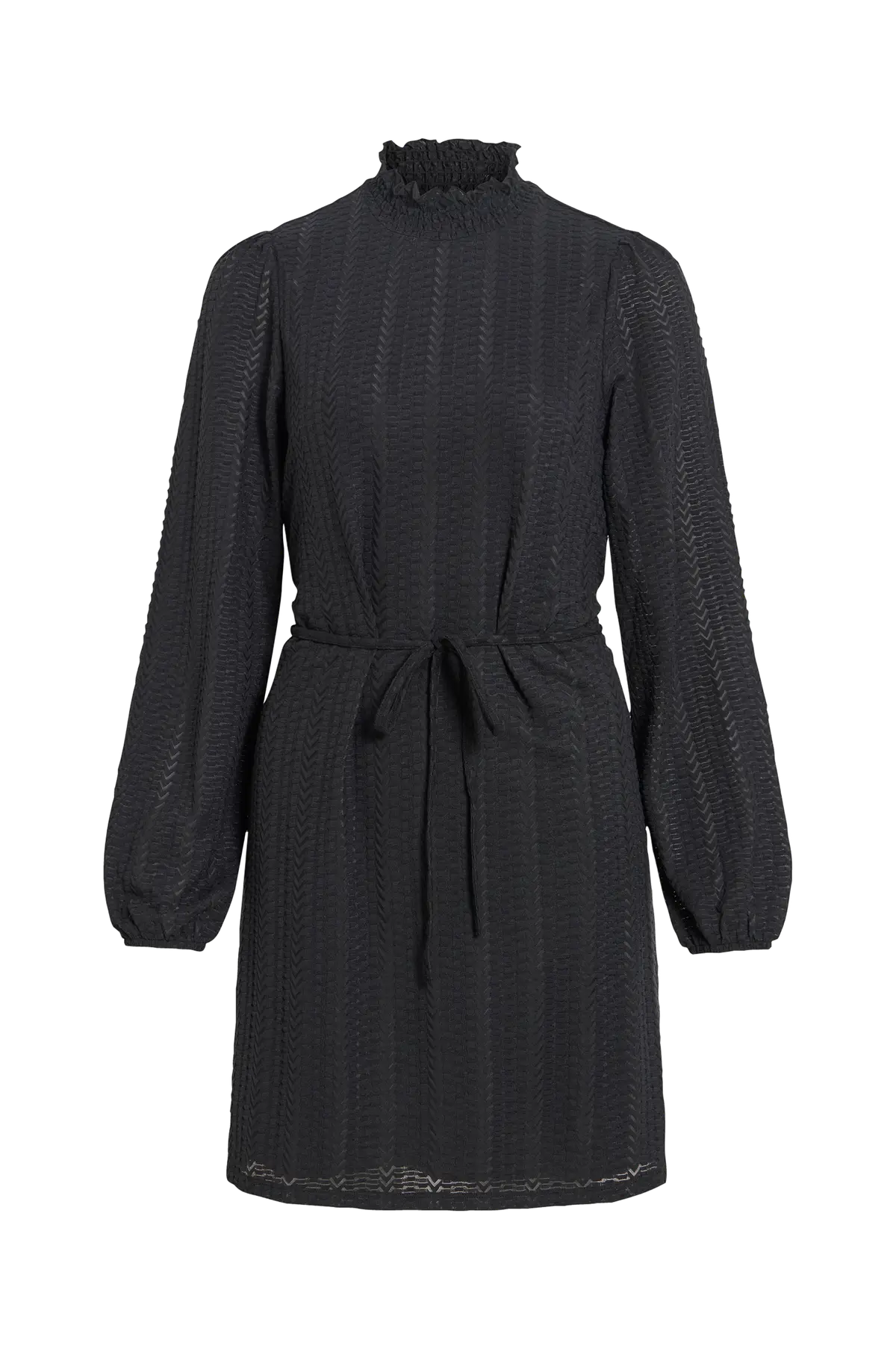 Kjole viLyri L/S Smock Dress Black beauty