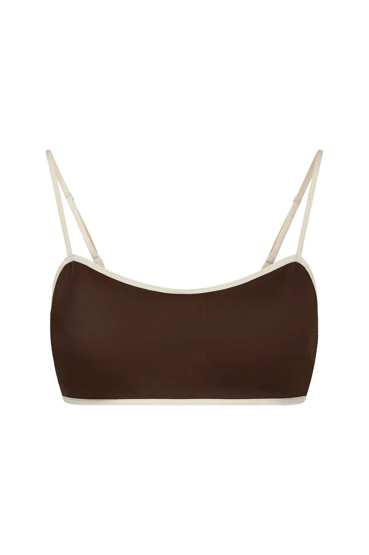 Bikini BH Fia Solid Contrast Bikini Dark brown/creme