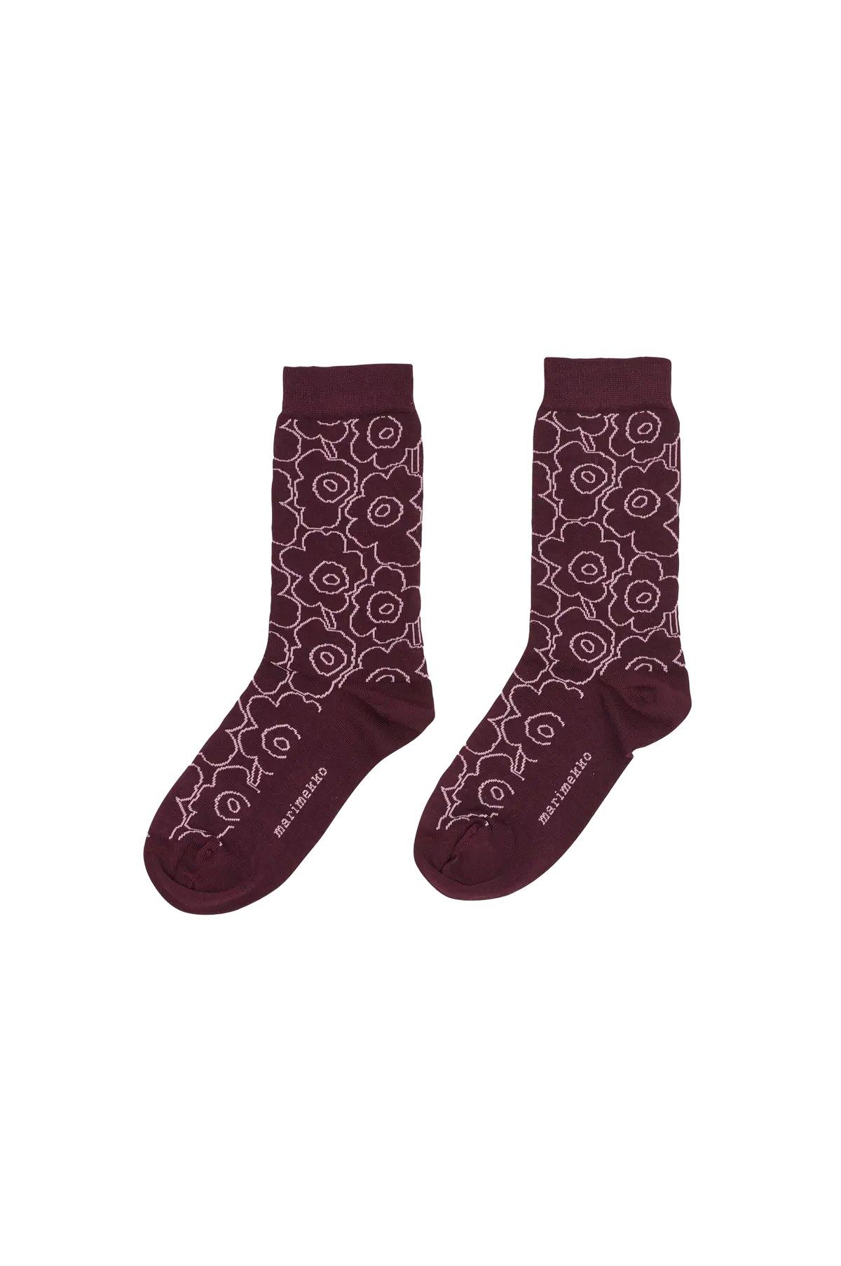 Linjaus Piirto Unikko Wine Red, Light Pink