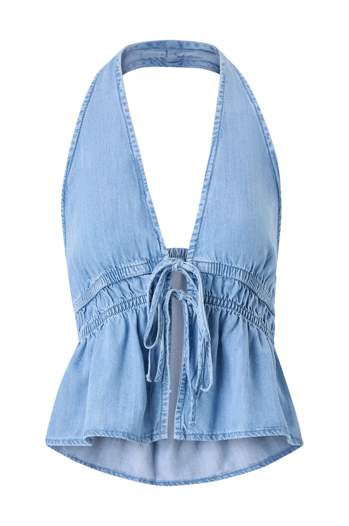 Halternecktopp Eva Open blue