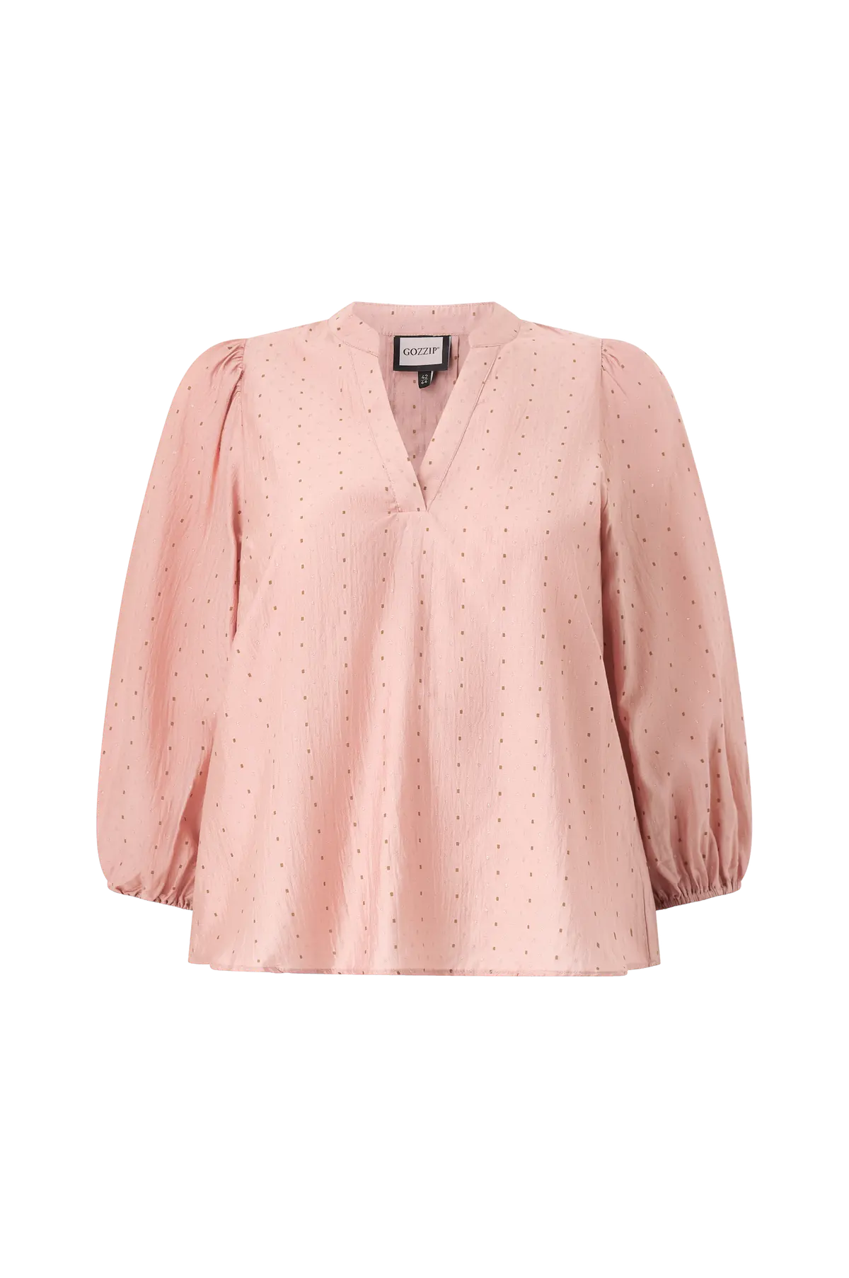 Bluse GAmaris Blouse Rose with brown and silver dots