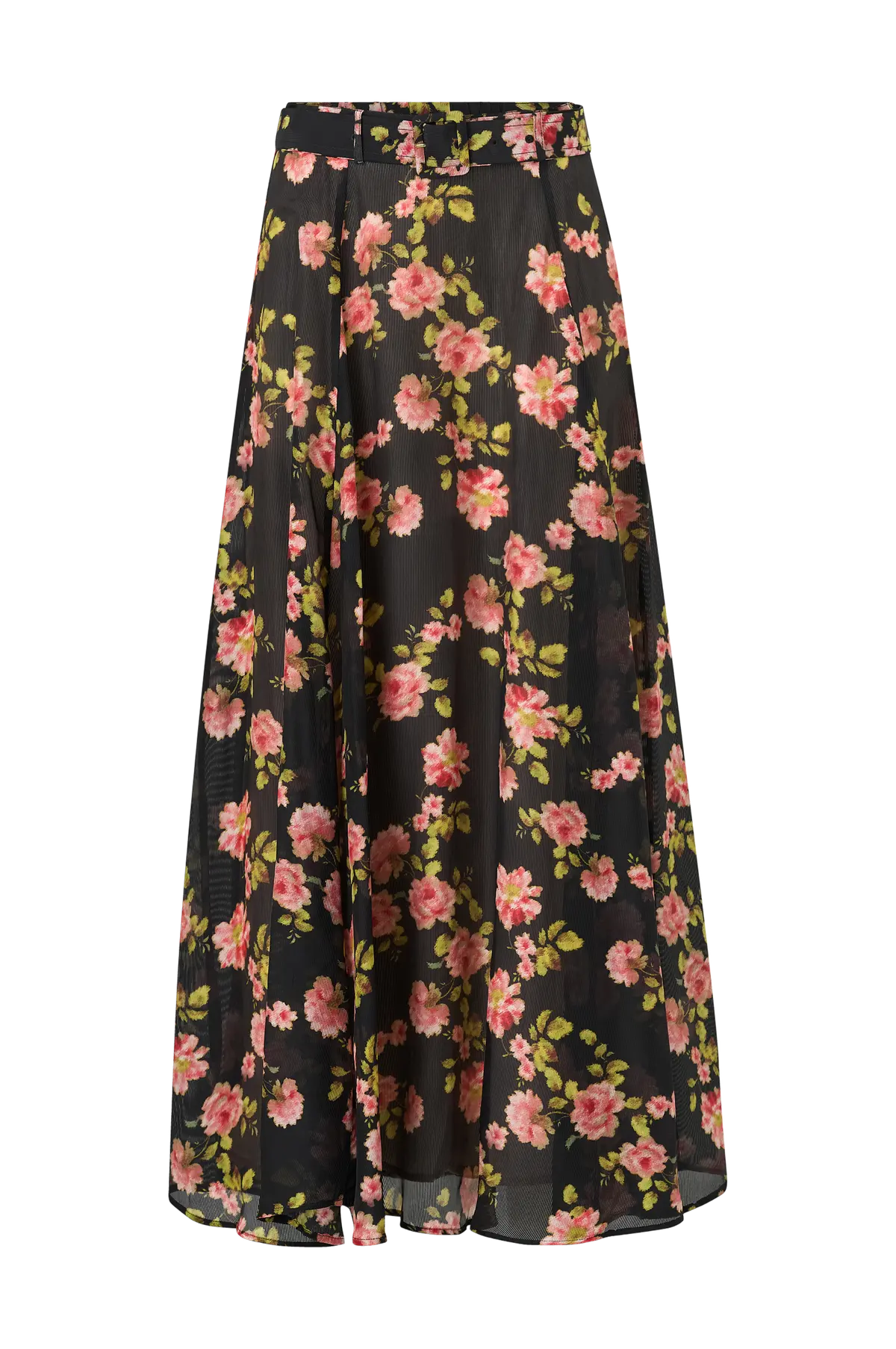 Maxi skjørt Striped Organza Maxi Skirt 853 - midnight field