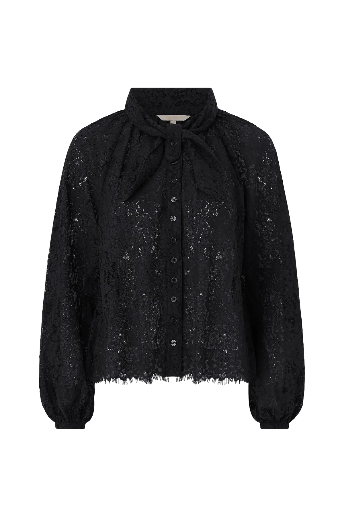 Blondebluse Lace Bow Blouse 099 - black