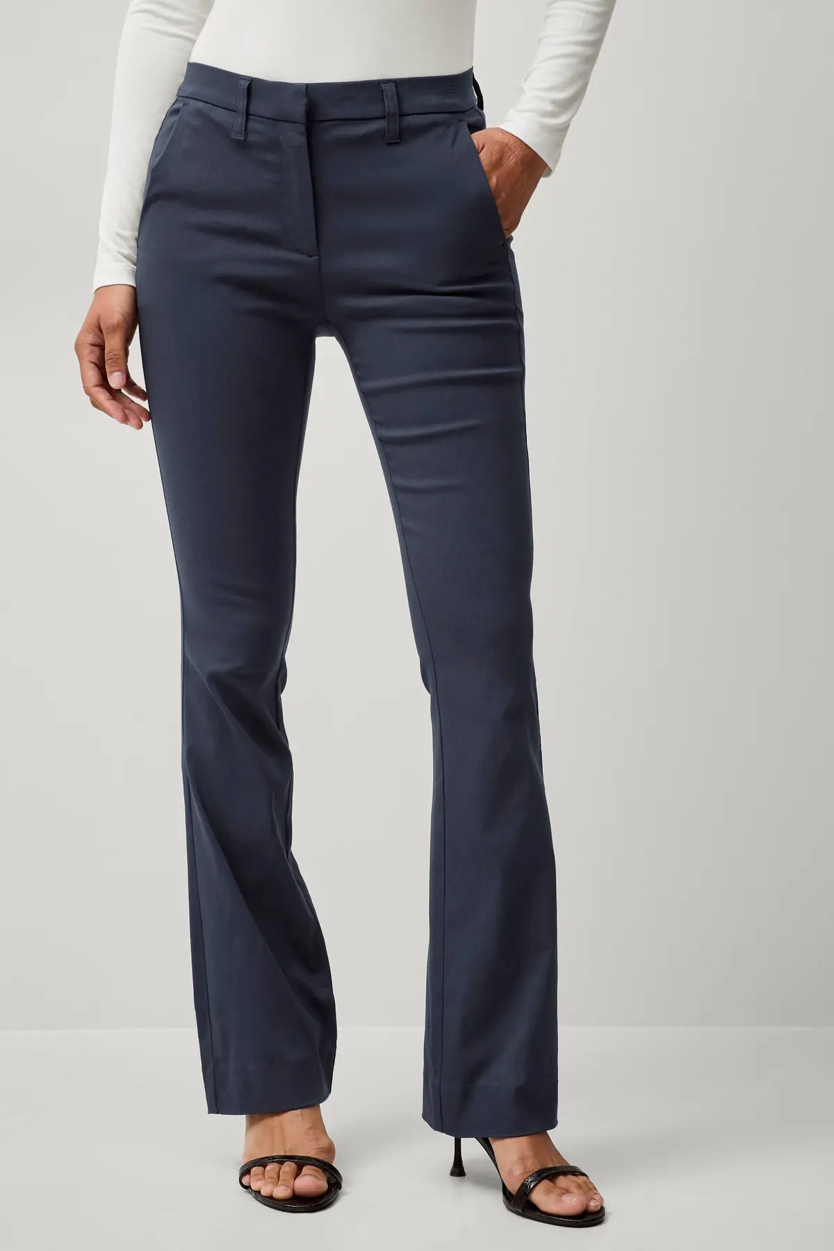 Flexy Bootcut bukser i superstretch Marineblå