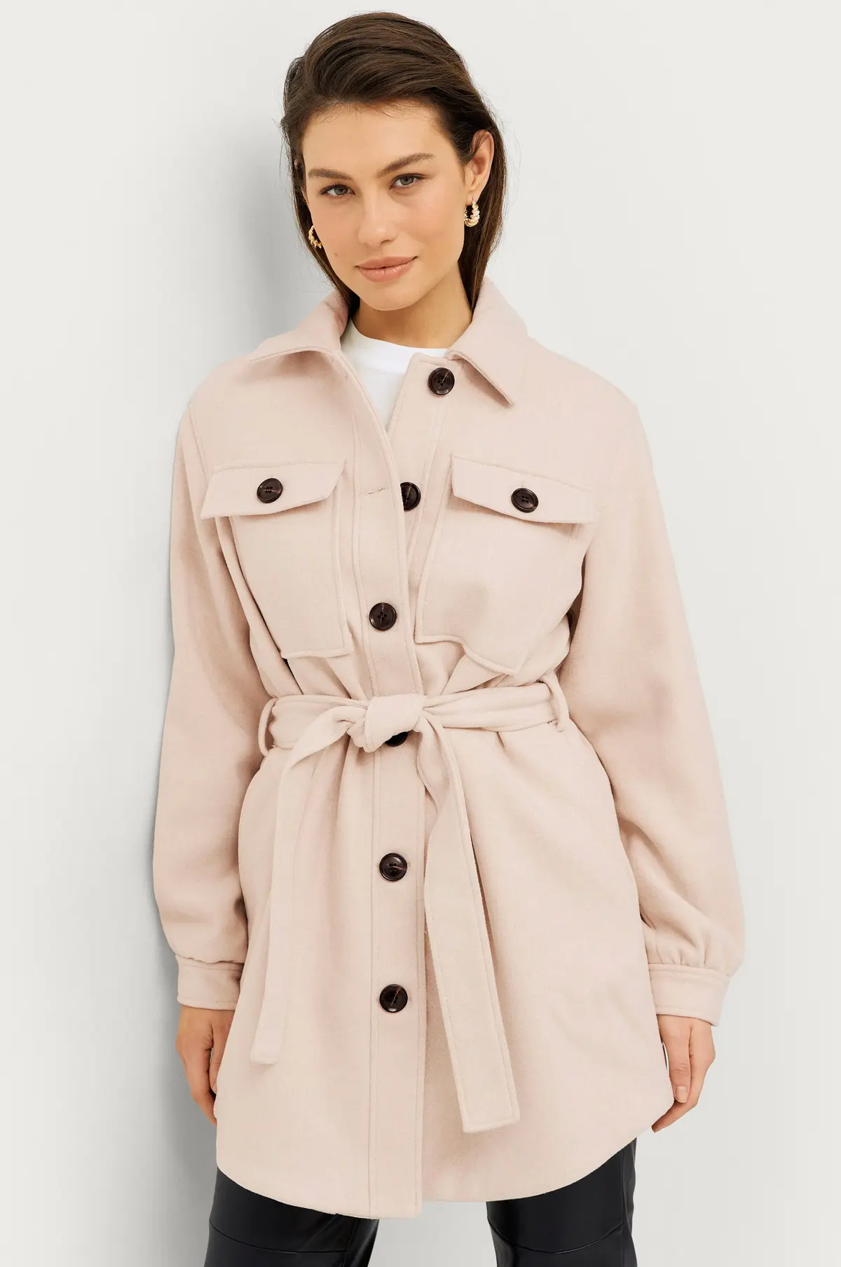Skjortejakke Elisa Beige