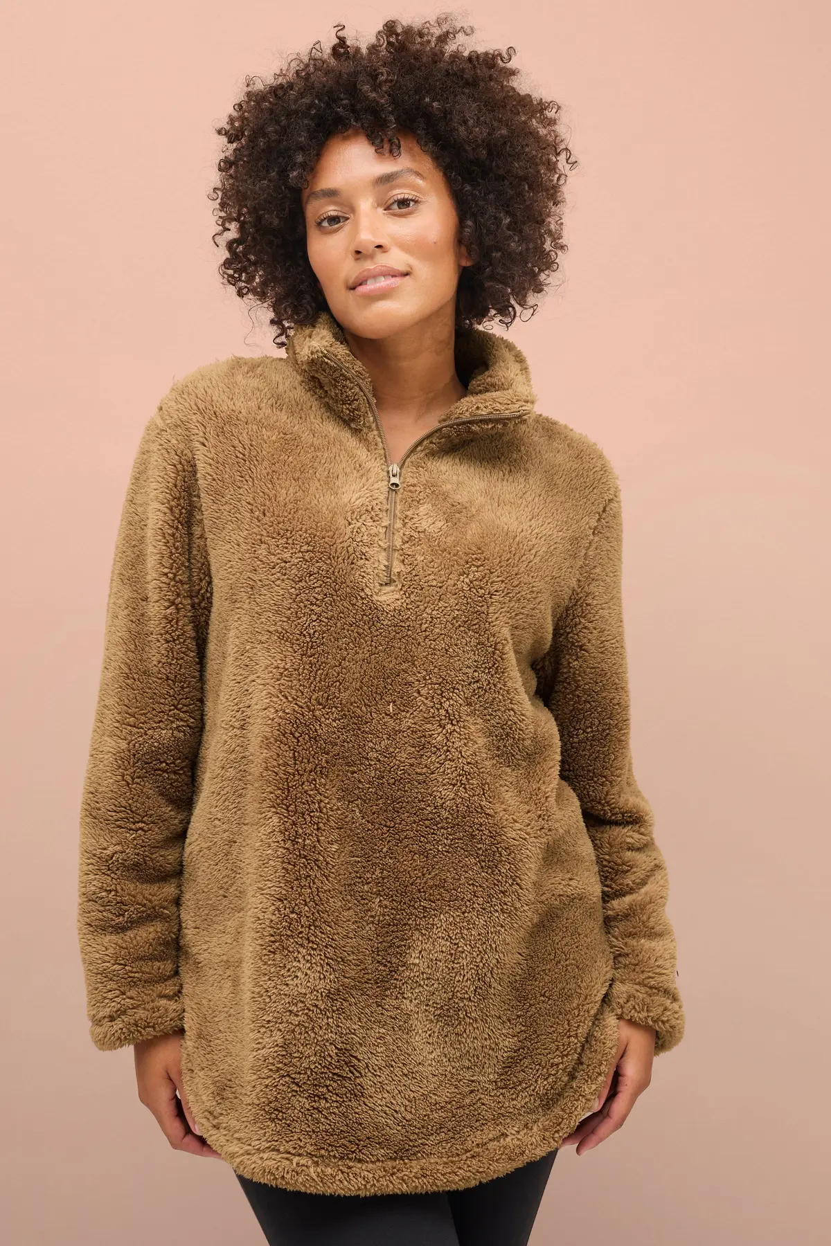 Collegegenser i fleece Brun
