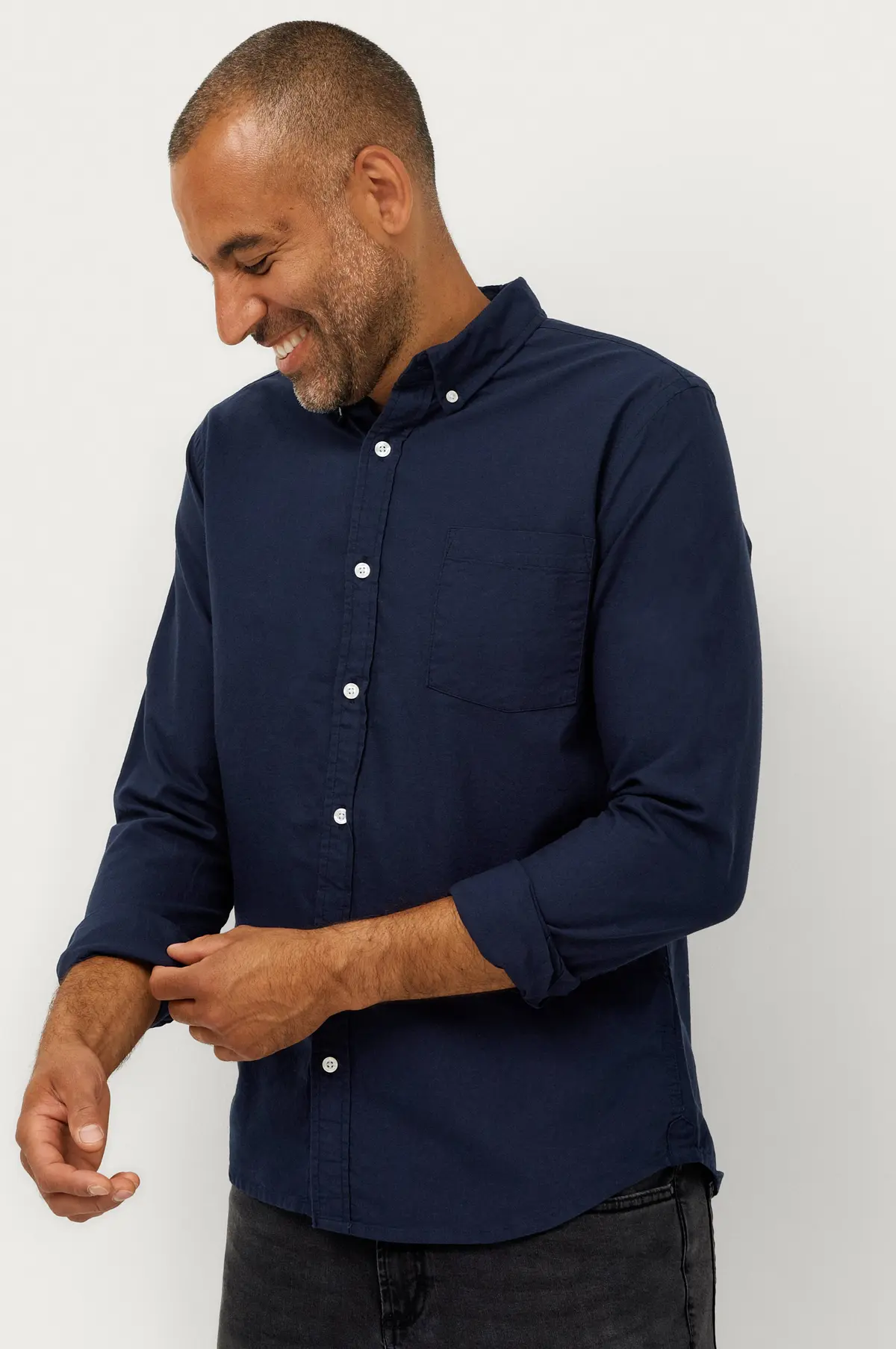 Skjorte Jake Oxford Marineblå