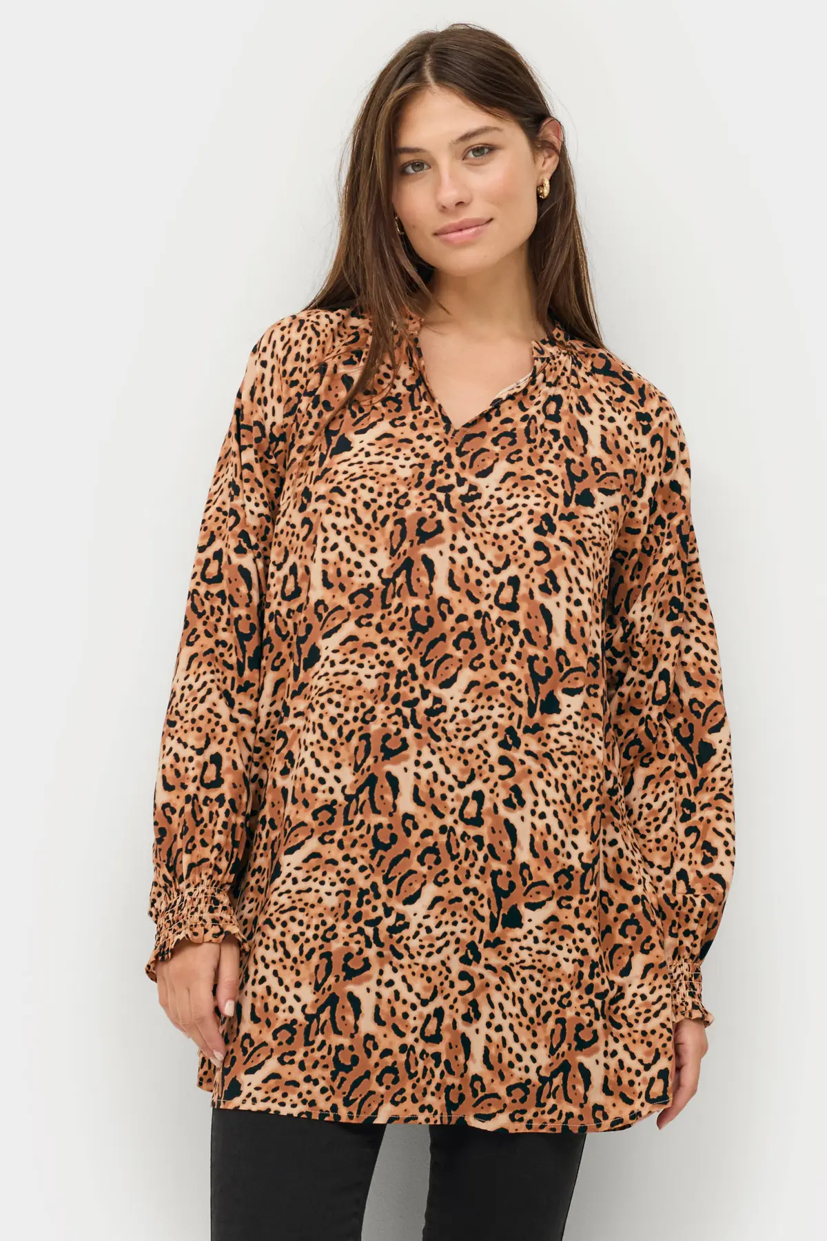Tunika Ebba Brunt leopardmønster