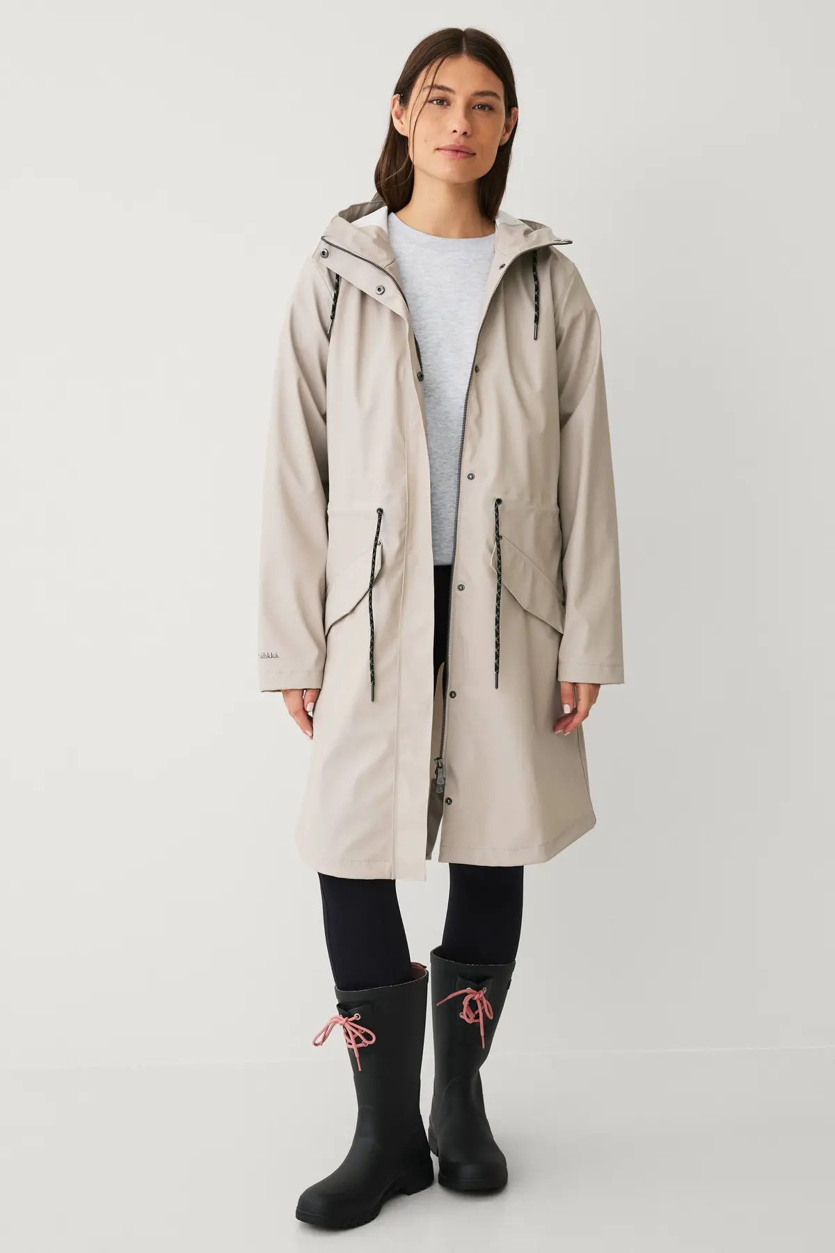 Regnparkas Rain Waist Parka PU Kittbeige