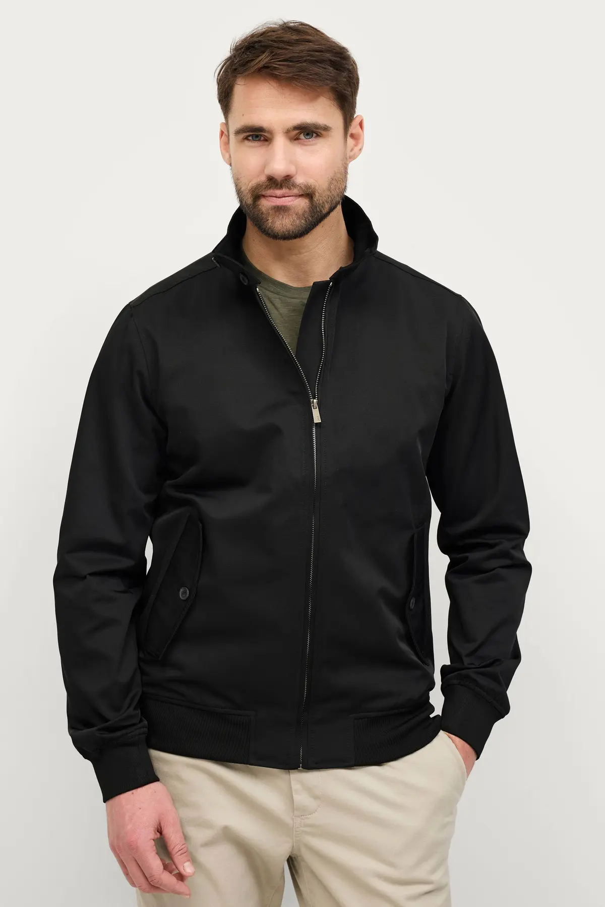 Harrington jakke Tom Svart
