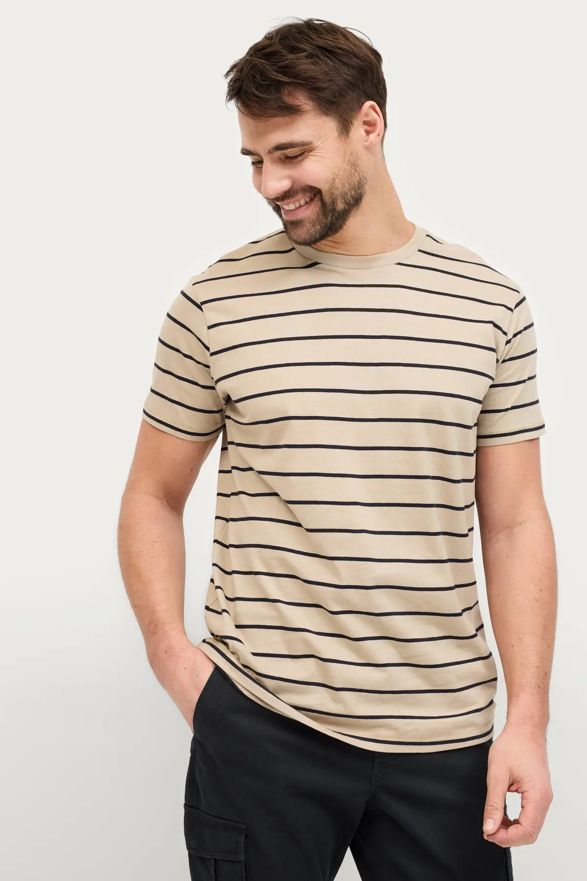 T-skjorte Dexter Beige stripe